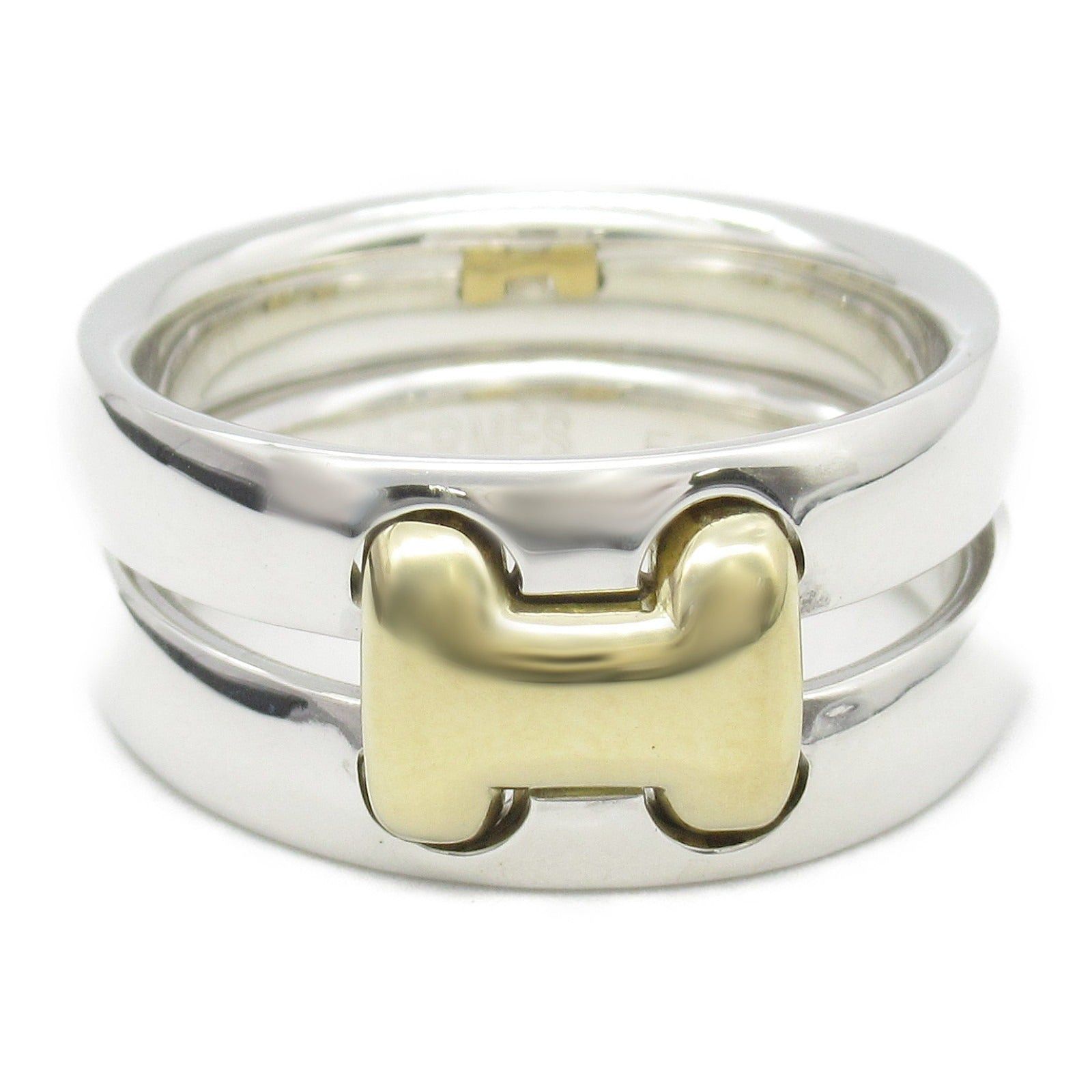Hermes Hermes Olan Ring 925 Silver K18 (Yellow Gold) Gold Size ONE SIZE - 2 Thumbnail