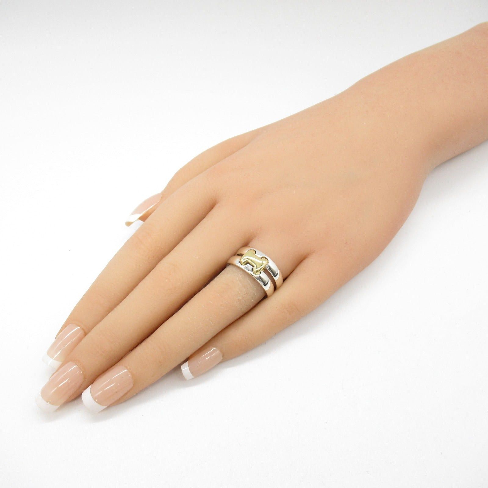 Hermes Hermes Olan Ring 925 Silver K18 (Yellow Gold) Gold Size ONE SIZE - 7 Thumbnail