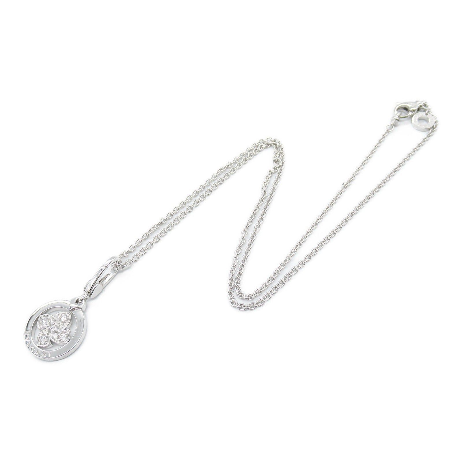Bvlgari Bvlgari Tondo Windmill Necklace K18Wg (White Gold) Diamond Clear Size ONE SIZE - 3 Thumbnail