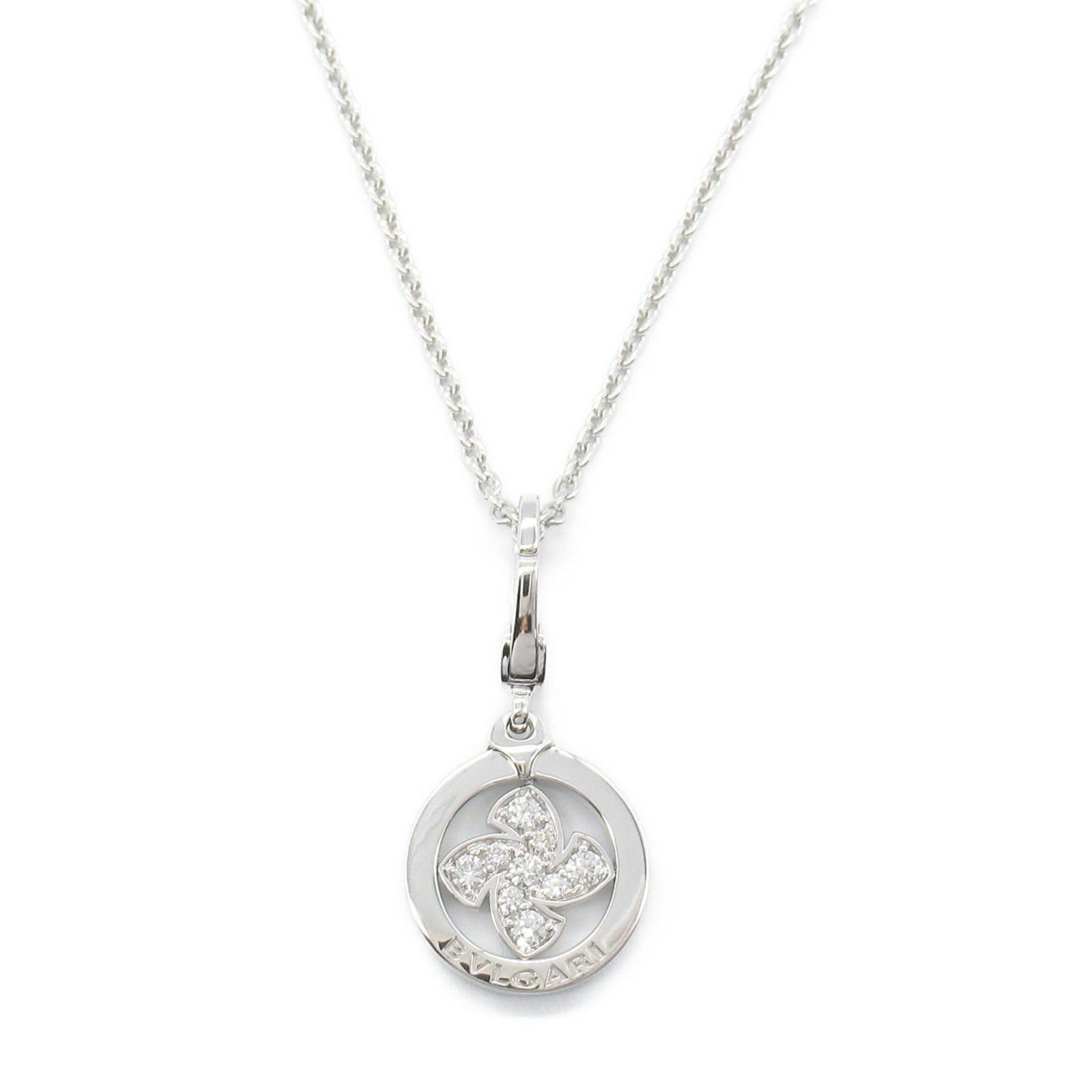 Bvlgari Bvlgari Tondo Windmill Necklace K18Wg (White Gold) Diamond Clear Size ONE SIZE - 2 Thumbnail
