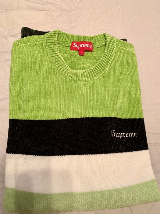 Supreme Supreme Chenille Sweater Green | Grailed