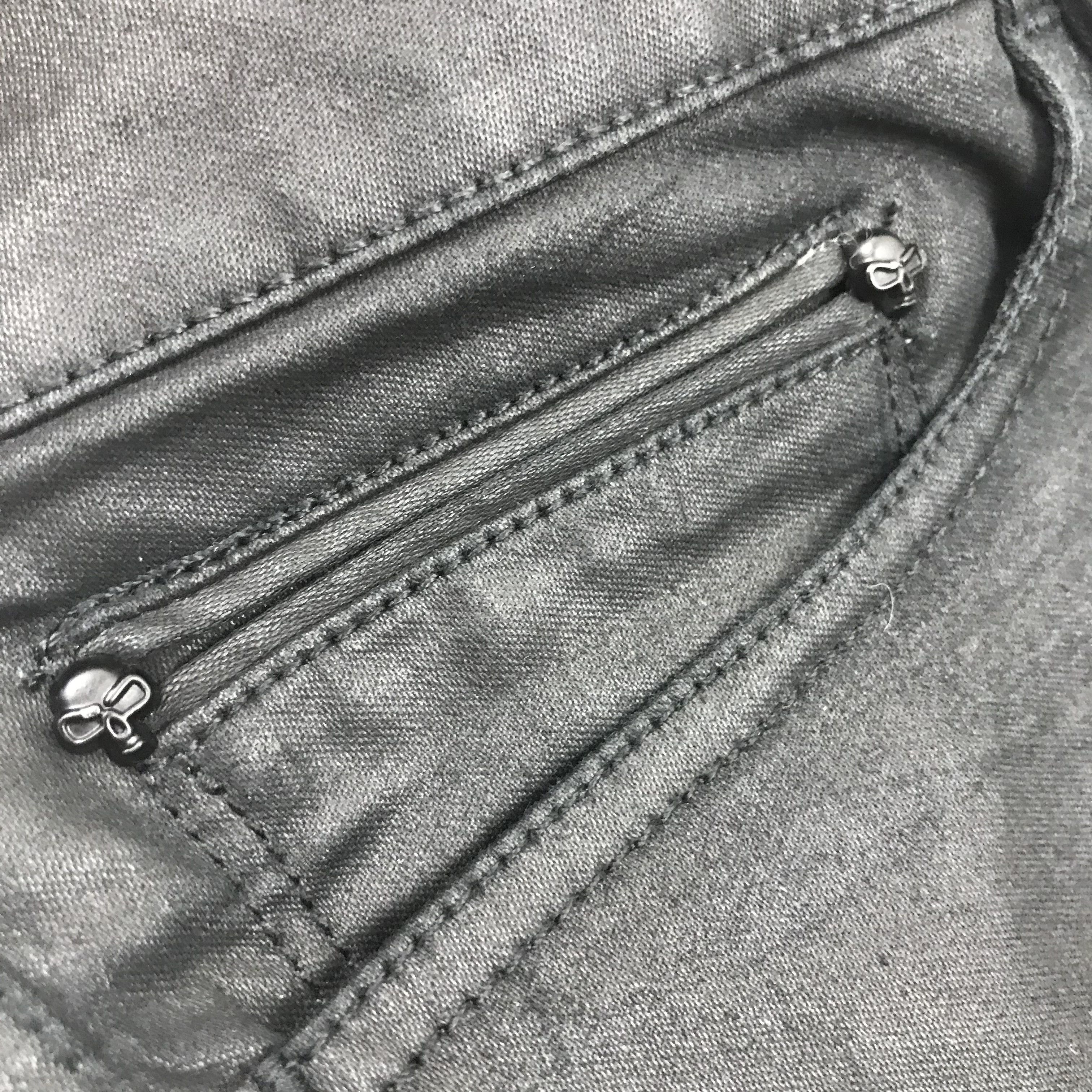 The Kooples The Kooples Men's Fit Cut Leather Effect Waxed Coated Jeans Size US 33 - 6 Thumbnail
