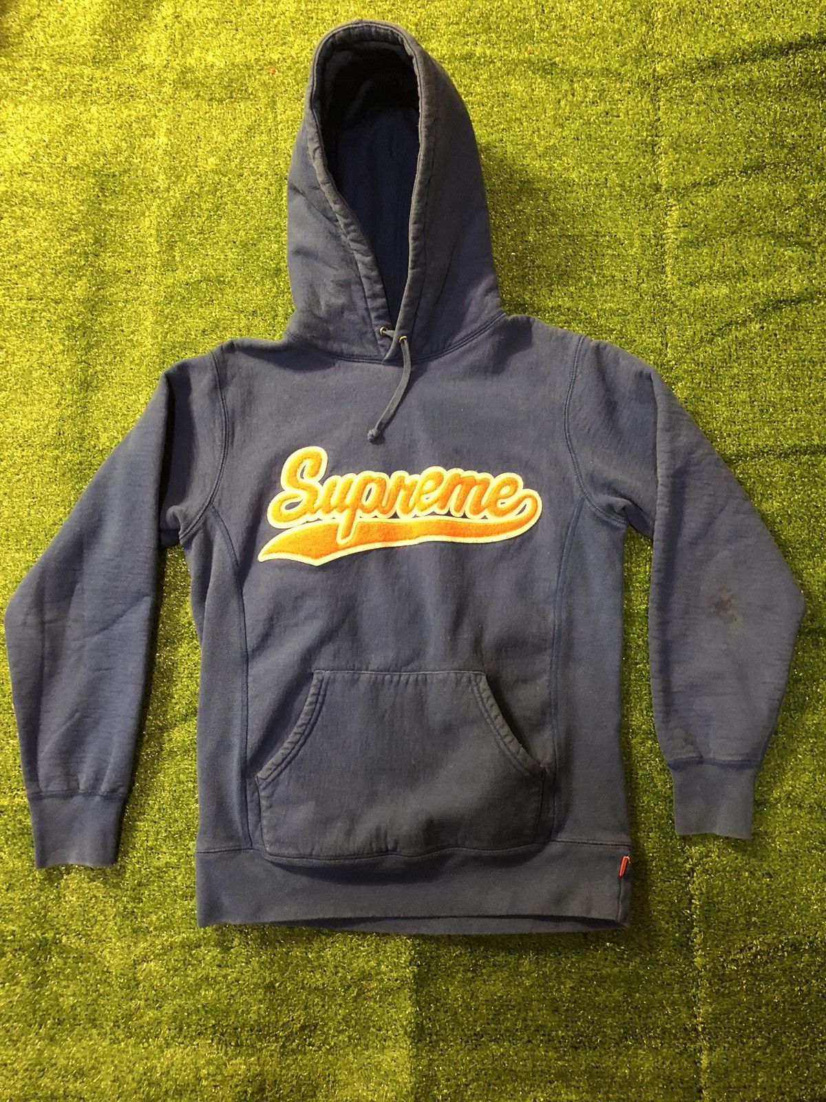 Supreme Chenille Script Logo Hoodie Grailed