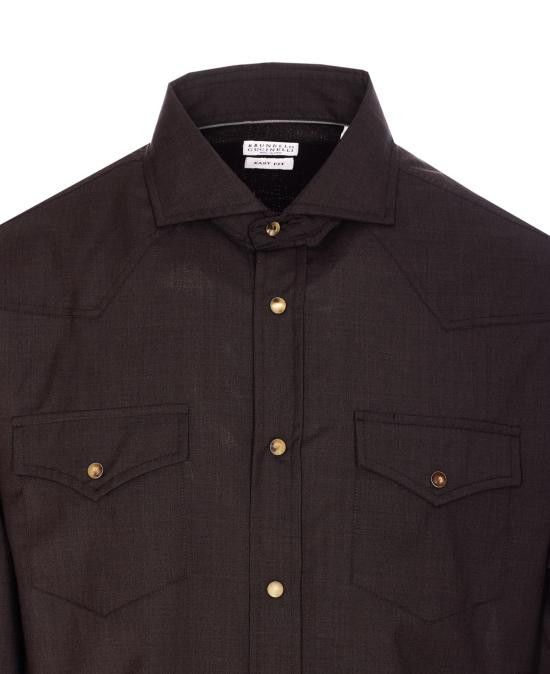 Brunello Cucinelli BRUNELLO CUCINELLI Men Long Tops MM6704008 C051 Brown Size US XL / EU 56 / 4 - 4 Thumbnail