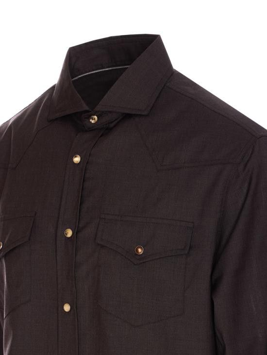 Brunello Cucinelli BRUNELLO CUCINELLI Men Long Tops MM6704008 C051 Brown Size US XL / EU 56 / 4 - 3 Thumbnail