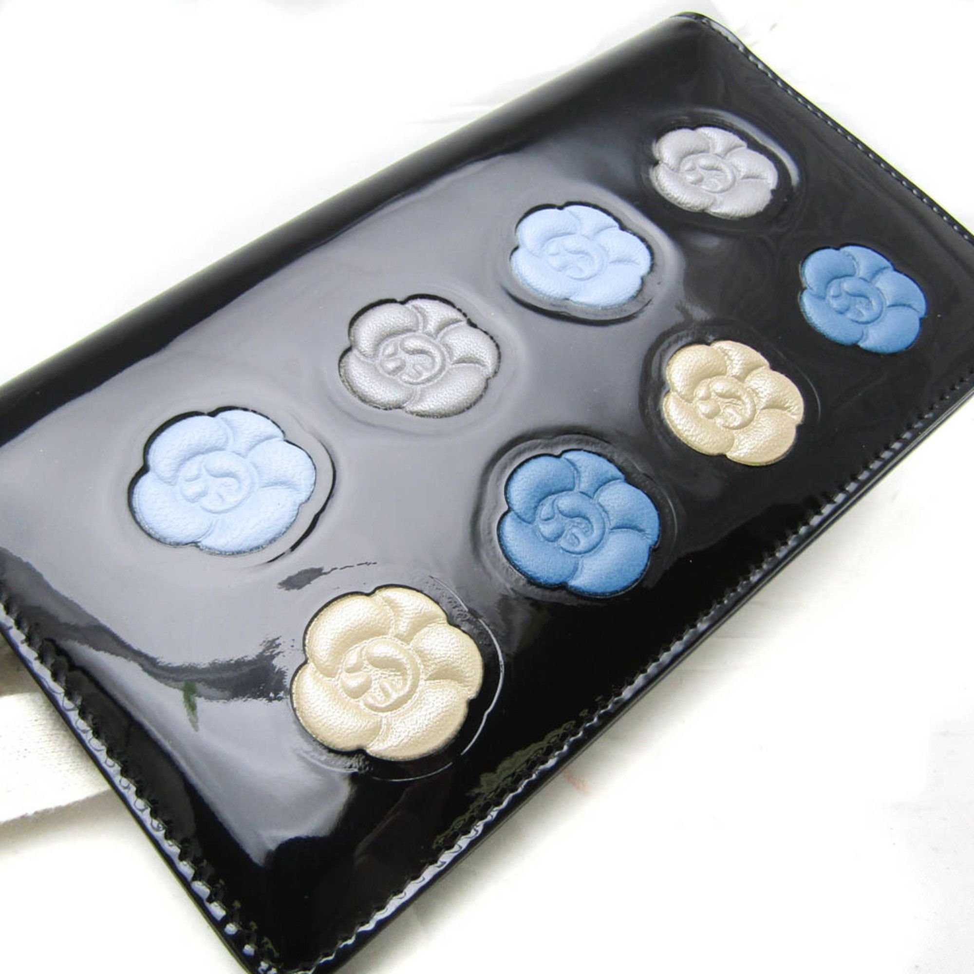 Chanel Camellia Black Patent Leather Wallet (Pre-Owned) Size ONE SIZE - 3 Thumbnail