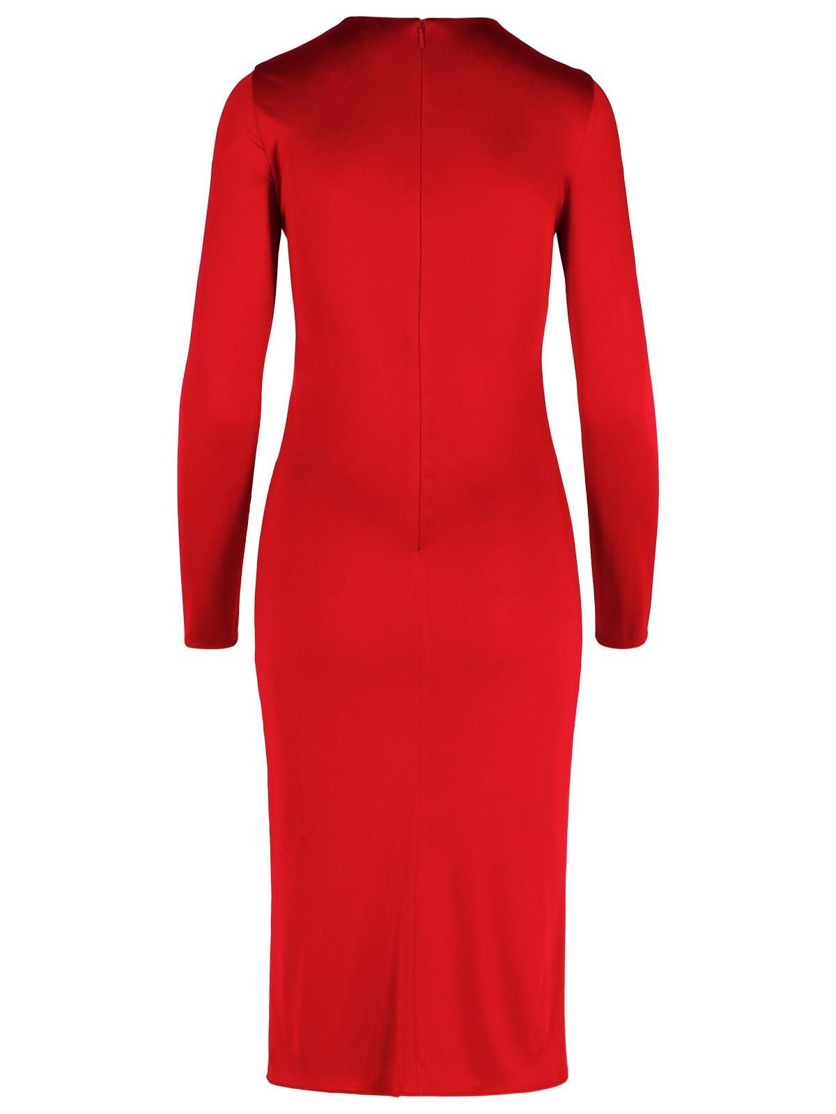 Versace VERSACE 'Medusa' Red Viscose Dress Size S / US 4 / IT 40 - 3 Thumbnail