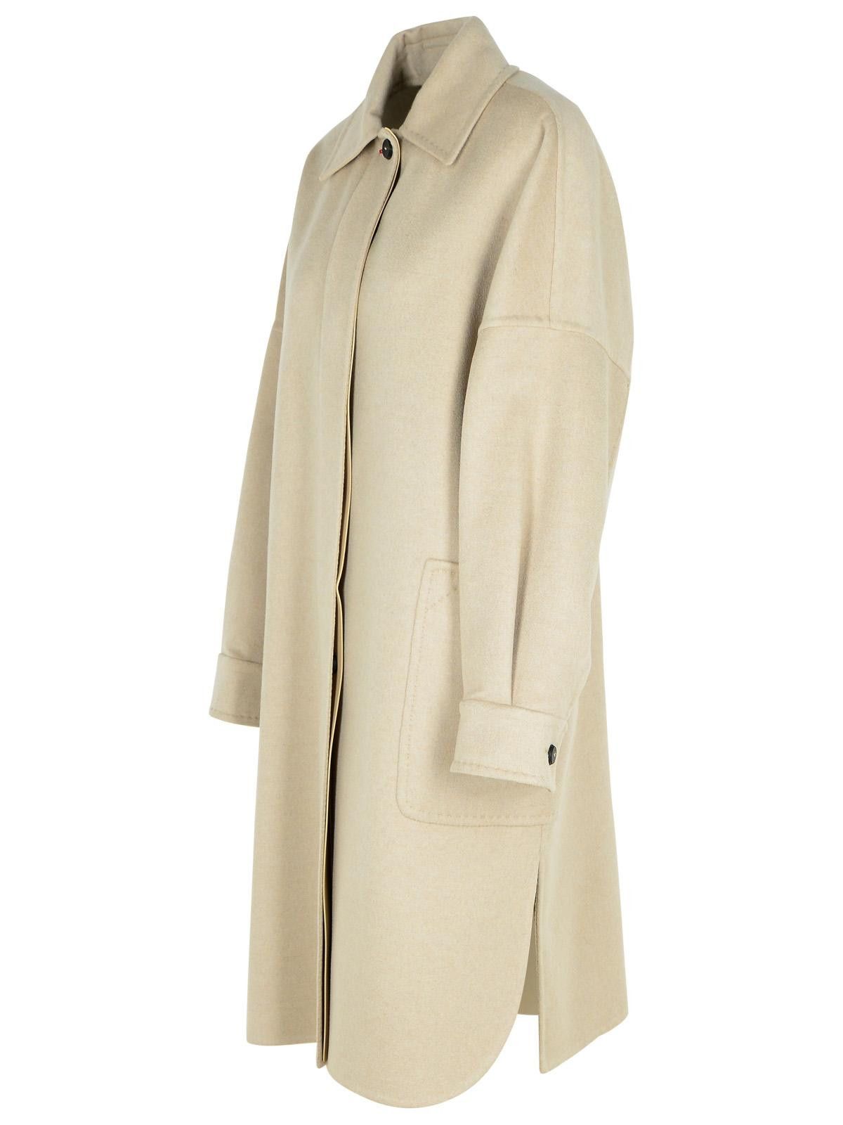 Max Mara MAX MARA 'Baruffa' Beige Cashmere Coat Size S / US 4 / IT 40 - 2 Thumbnail