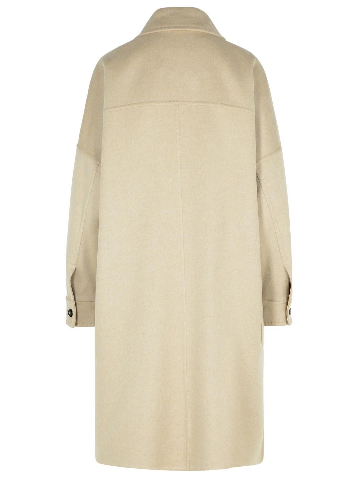 Max Mara MAX MARA 'Baruffa' Beige Cashmere Coat Size S / US 4 / IT 40 - 3 Thumbnail