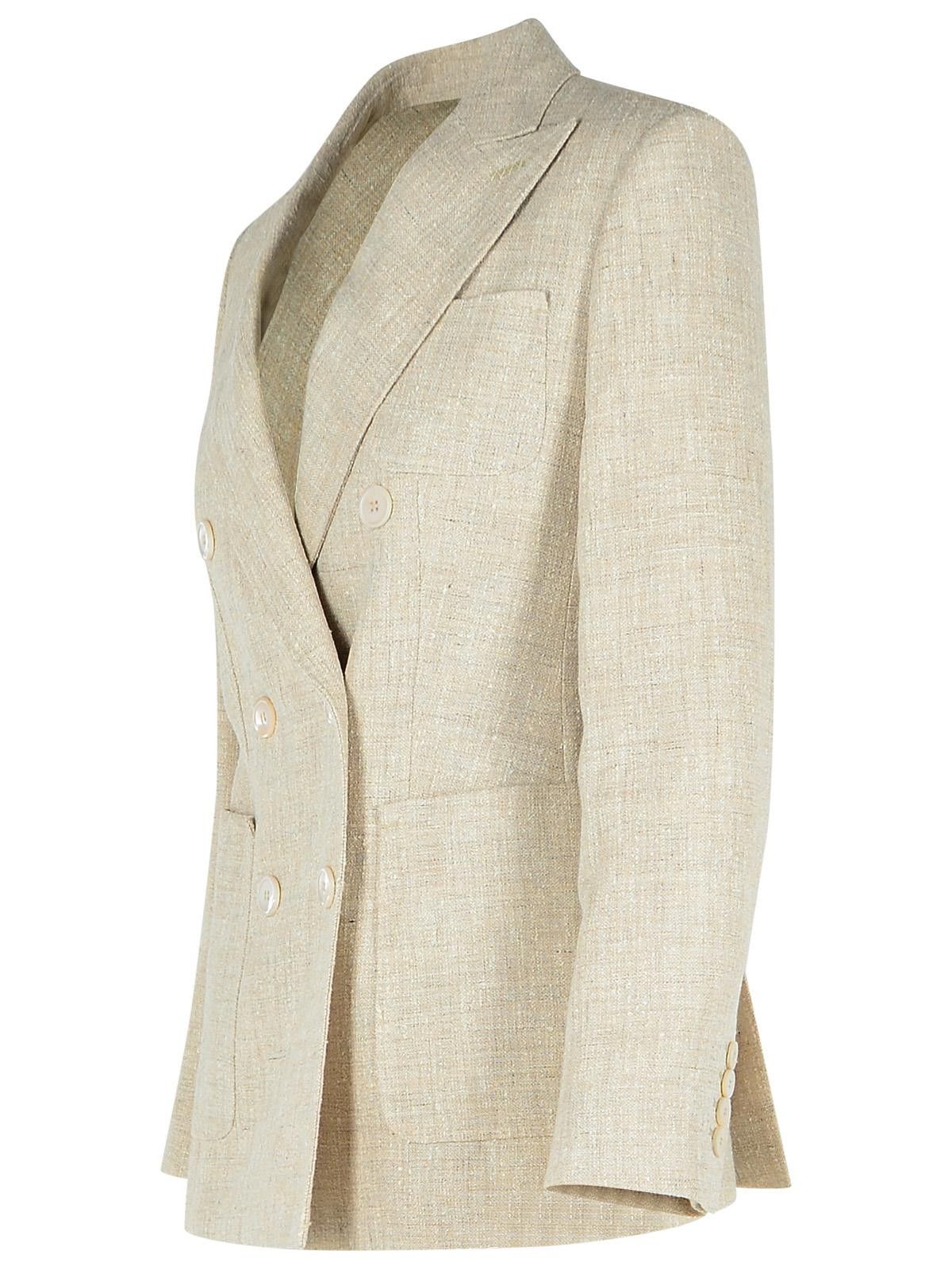 Max Mara MAX MARA Ivory Linen Blend Blazer Size XS / US 0-2 / IT 36-38 - 2 Thumbnail