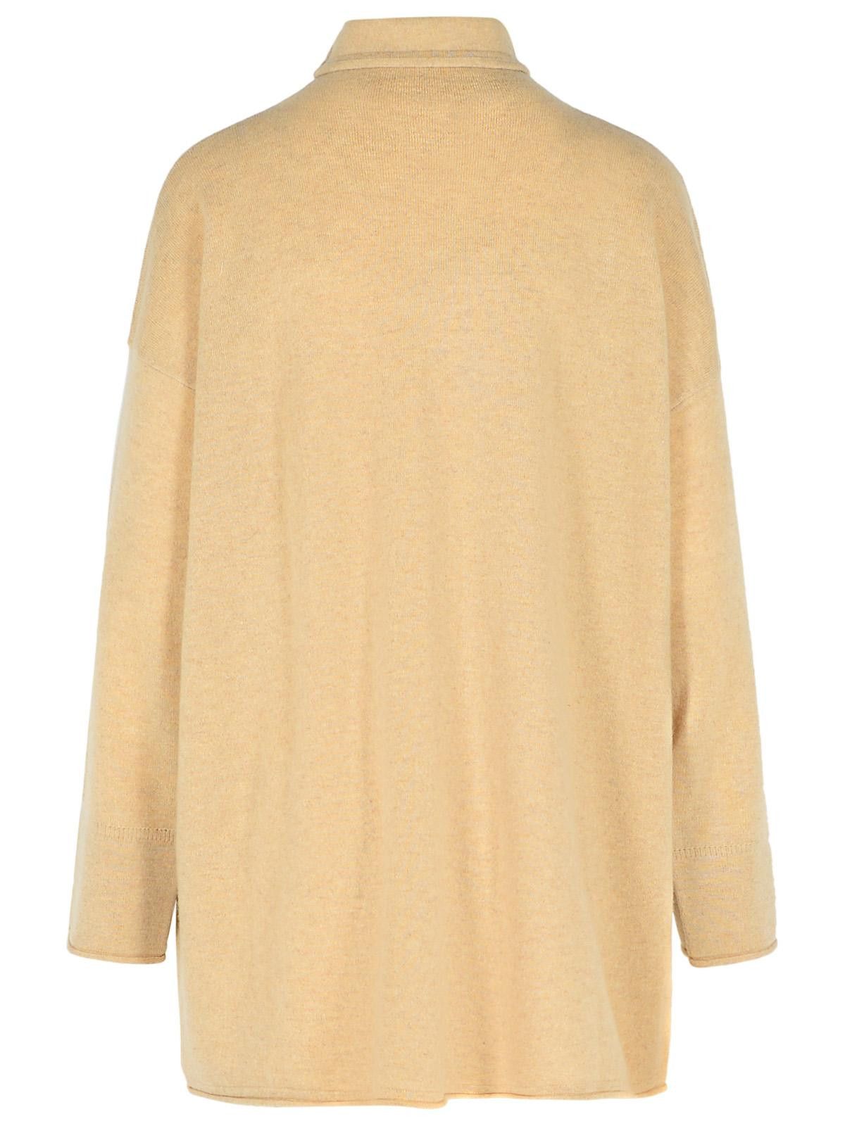 Max Mara MAX MARA 'Oder' Beige Cashmere Turtleneck Sweater Size M / US 6-8 / IT 42-44 - 3 Thumbnail