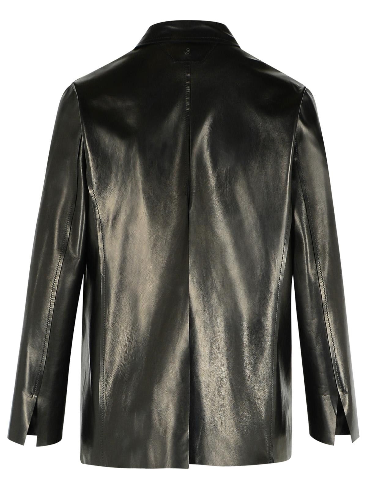 Salvatore Santoro SALVATORE SANTORO Black Leather Blazer Size M / US 6-8 / IT 42-44 - 3 Thumbnail