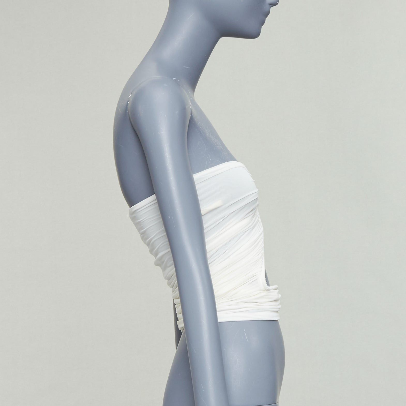 Rick Owens RICK OWENS 2023 Prong milk white tube top IT38 XS Size XS / US 0-2 / IT 36-38 - 4 Thumbnail