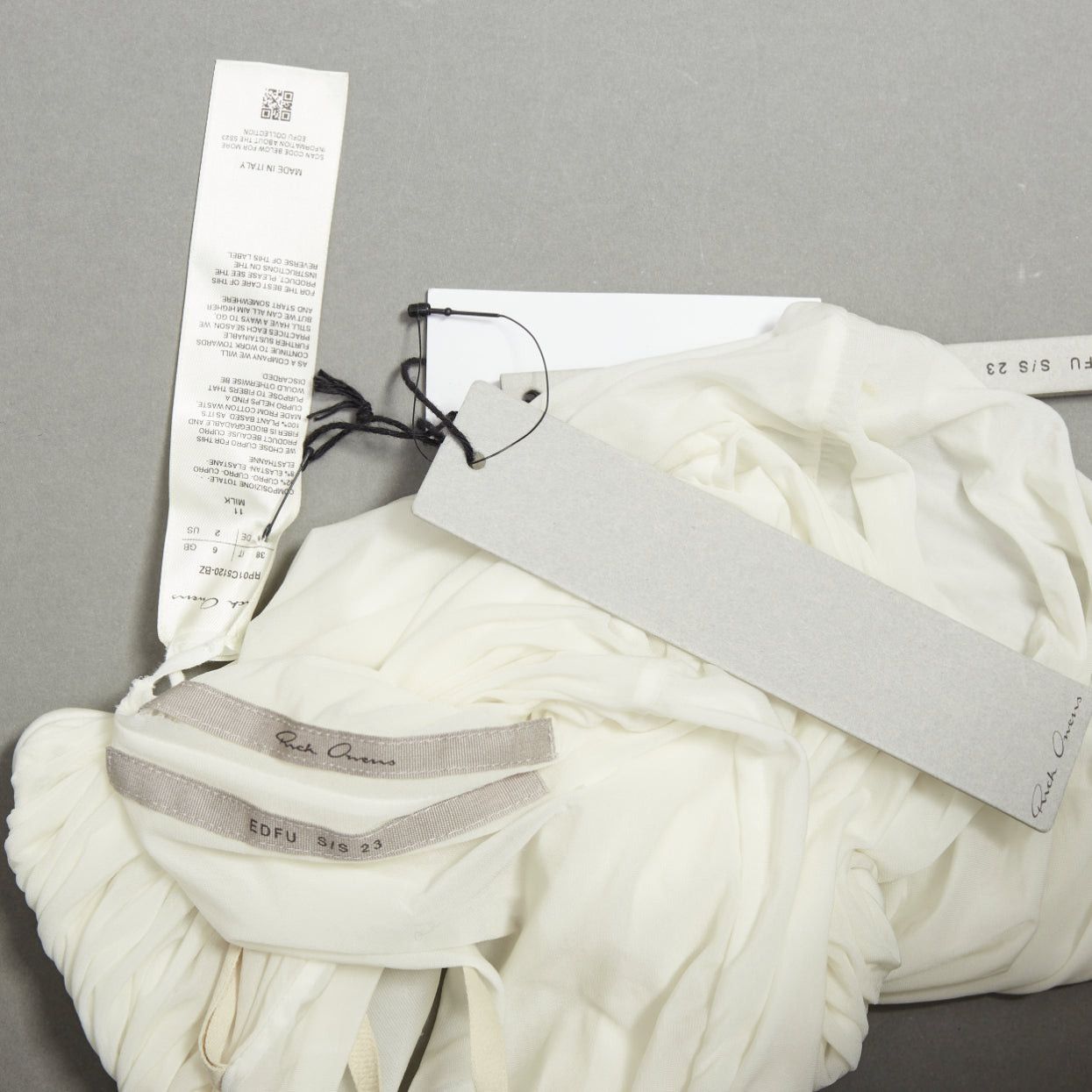 Rick Owens RICK OWENS 2023 Prong milk white tube top IT38 XS Size XS / US 0-2 / IT 36-38 - 8 Thumbnail