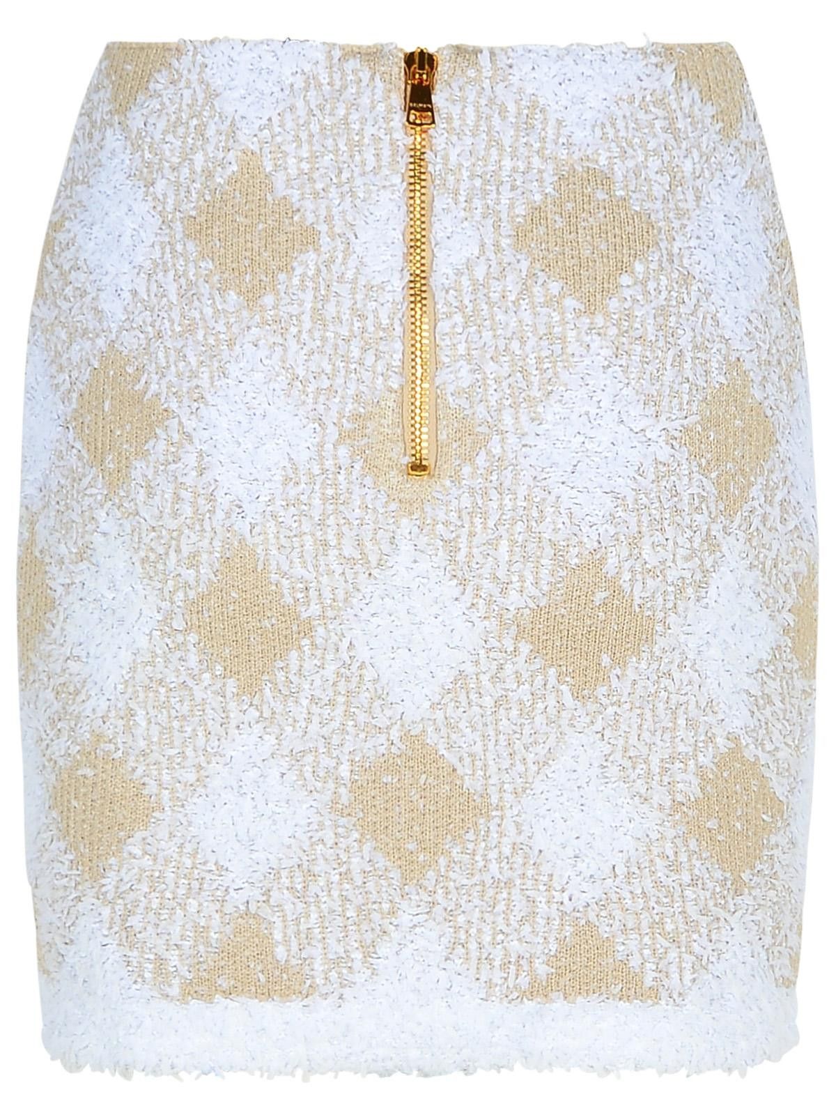 Balmain BALMAIN Beige Polyamide Blend Skirt Size 28" / US 6 / IT 42 - 3 Thumbnail
