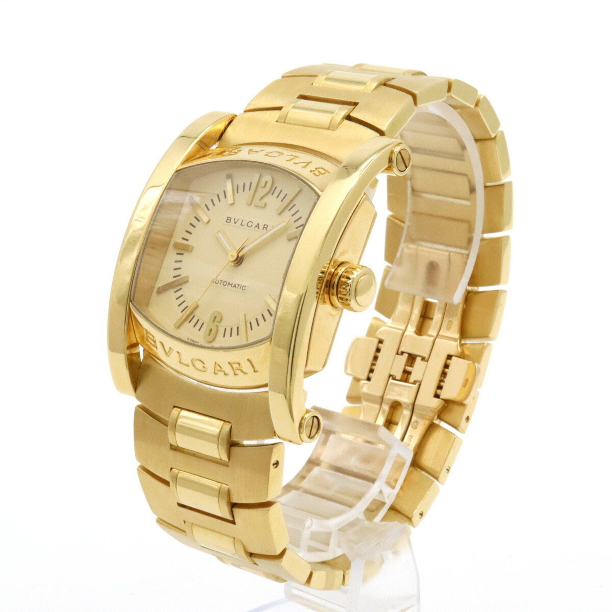 Bvlgari BVLGARI Ashoma Date Ivory Dial K18YG Leather Strap Men's AT Automatic Wristwatch A4G Size ONE SIZE - 3 Thumbnail