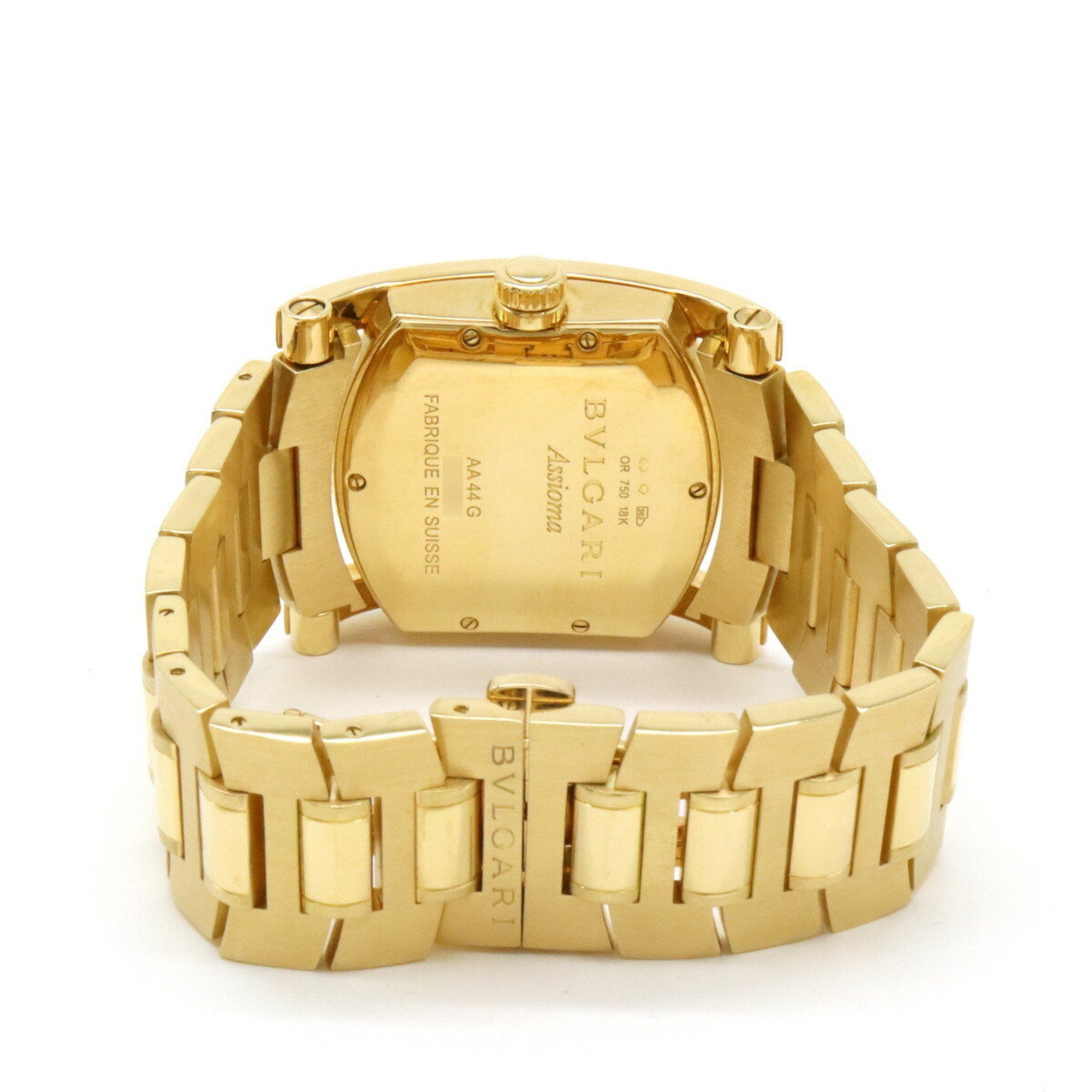 Bvlgari BVLGARI Ashoma Date Ivory Dial K18YG Leather Strap Men's AT Automatic Wristwatch A4G Size ONE SIZE - 8 Thumbnail