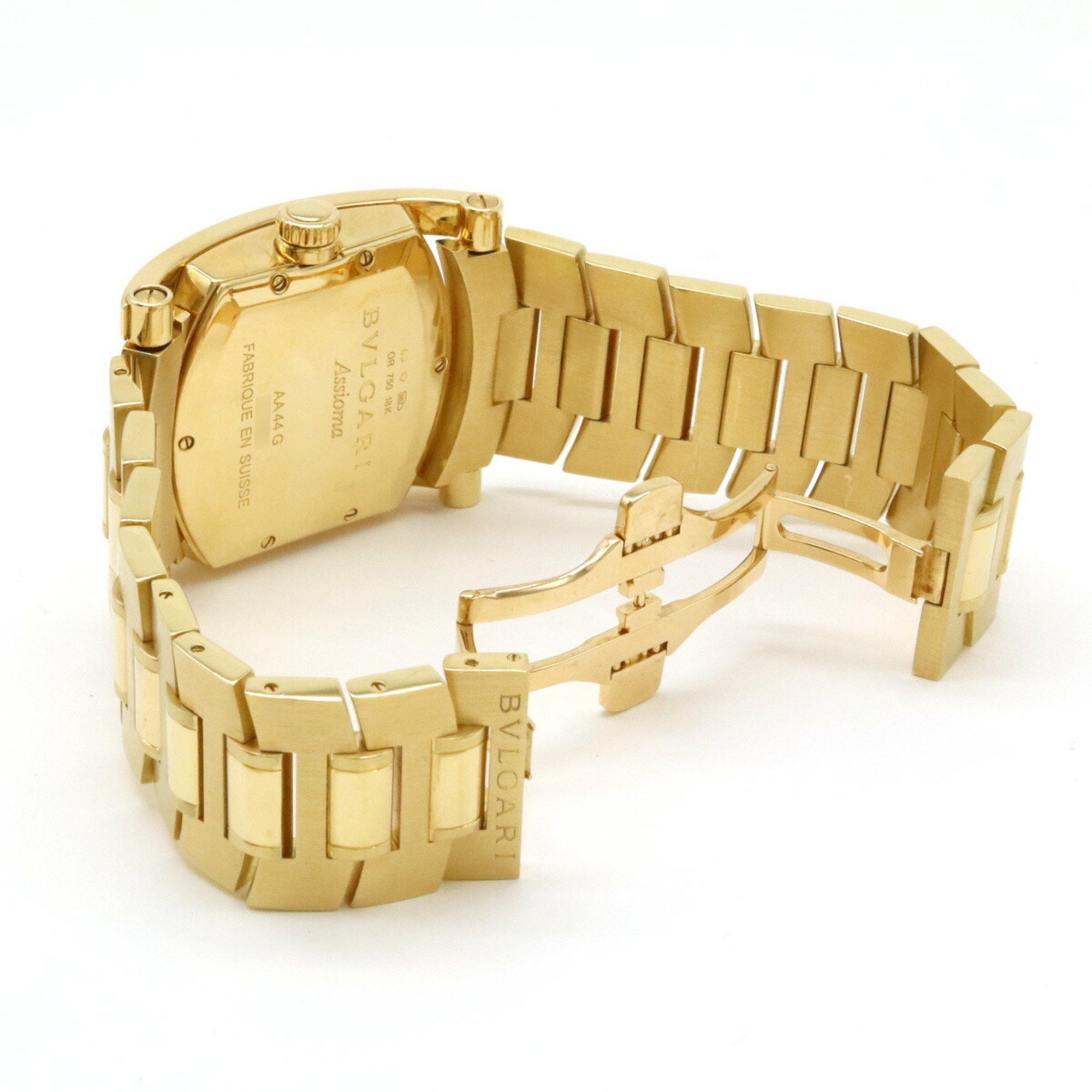 Bvlgari BVLGARI Ashoma Date Ivory Dial K18YG Leather Strap Men's AT Automatic Wristwatch A4G Size ONE SIZE - 9 Thumbnail