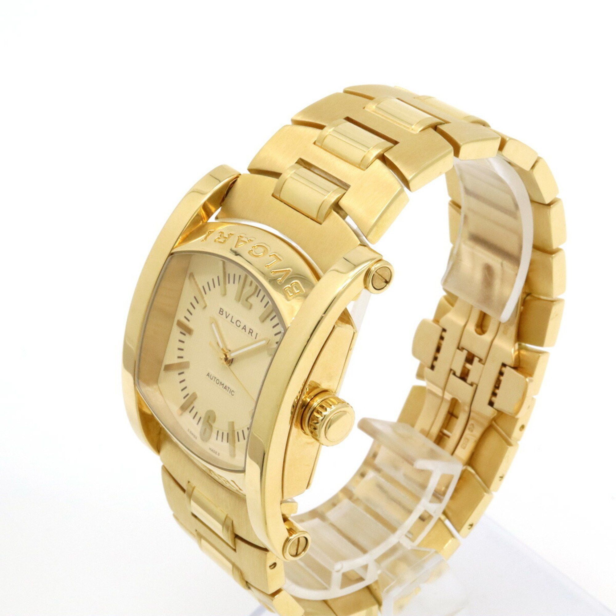 Bvlgari BVLGARI Ashoma Date Ivory Dial K18YG Leather Strap Men's AT Automatic Wristwatch A4G Size ONE SIZE - 7 Thumbnail