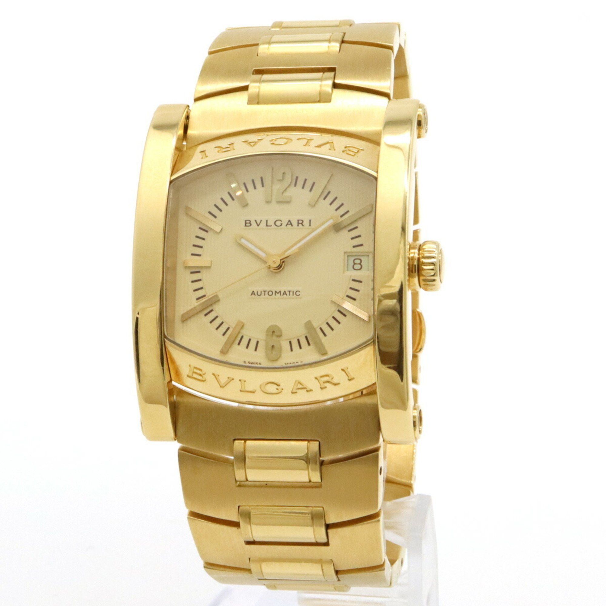 Bvlgari BVLGARI Ashoma Date Ivory Dial K18YG Leather Strap Men's AT Automatic Wristwatch A4G Size ONE SIZE - 2 Thumbnail