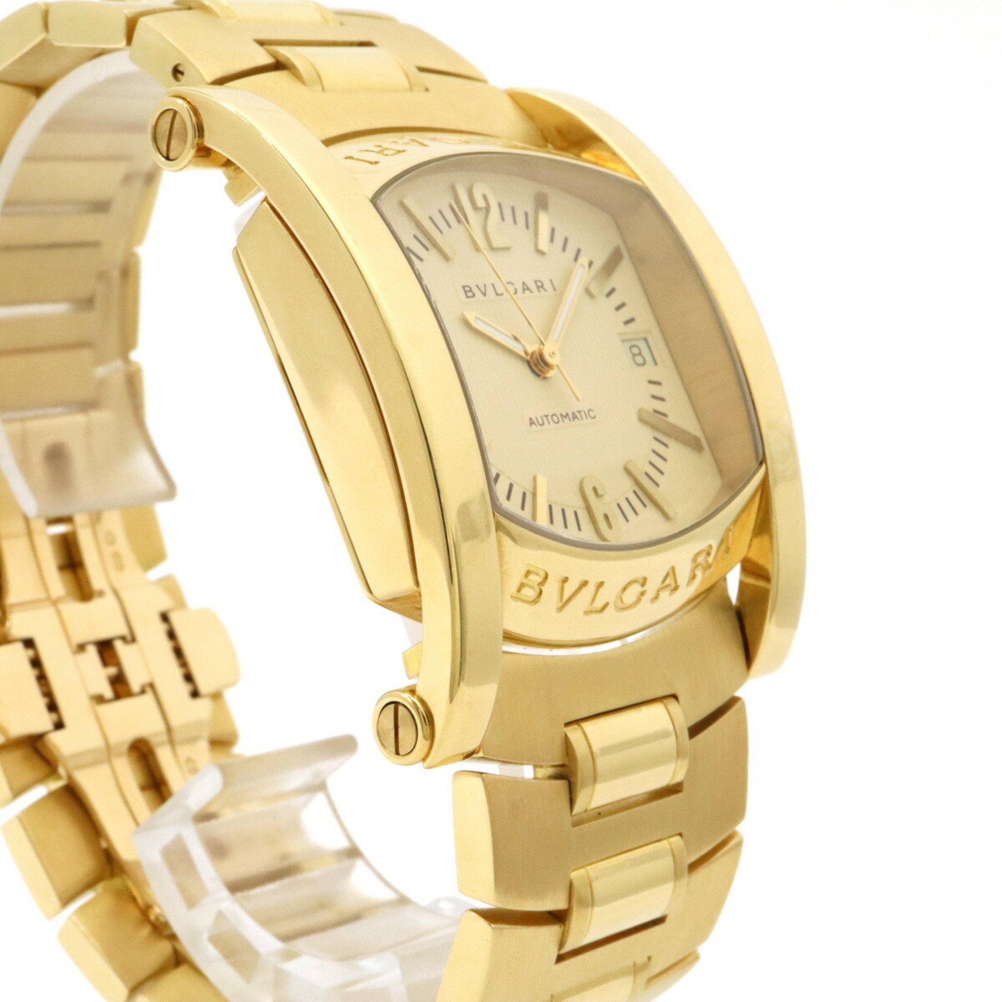 Bvlgari BVLGARI Ashoma Date Ivory Dial K18YG Leather Strap Men's AT Automatic Wristwatch A4G Size ONE SIZE - 6 Thumbnail