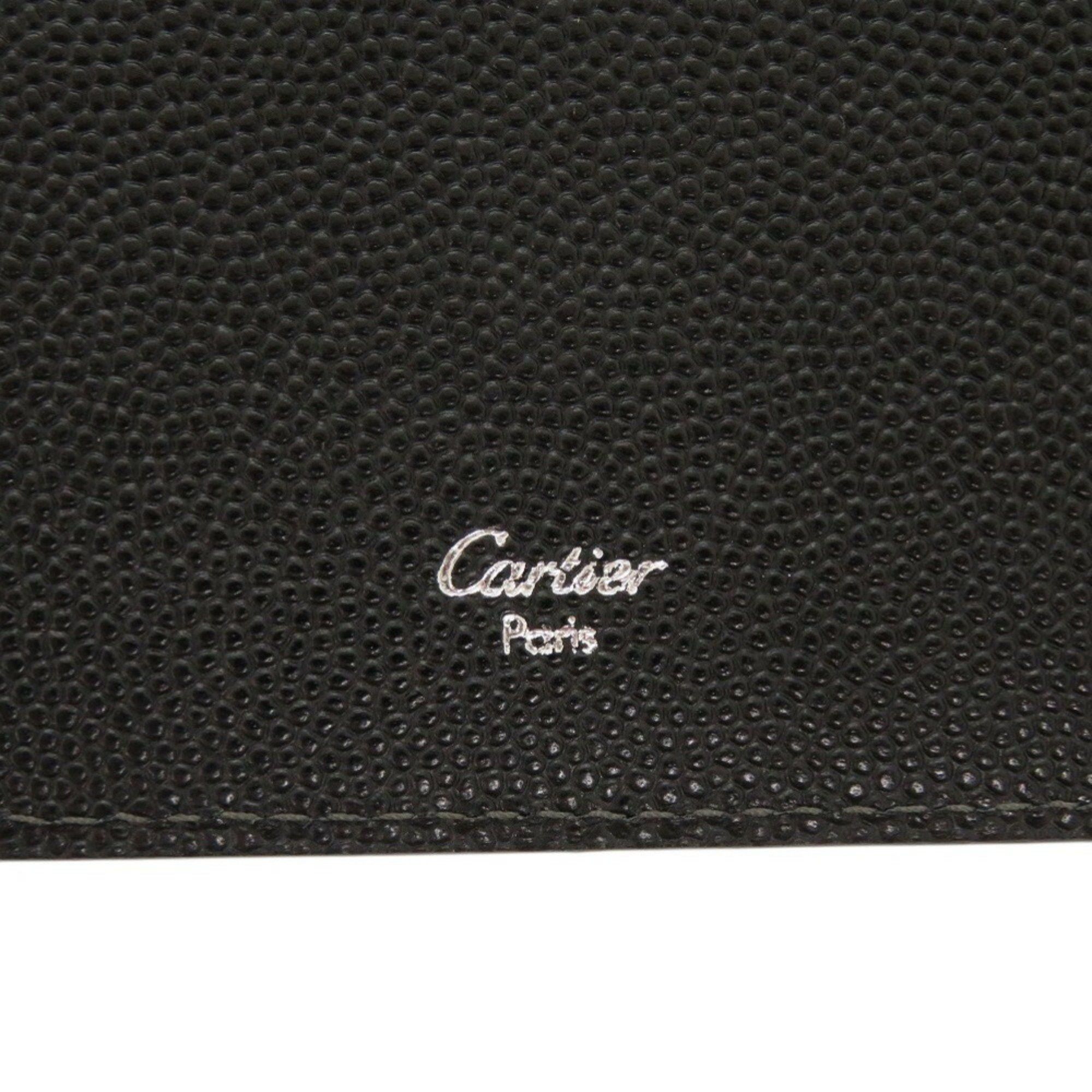 Cartier Cartier Santos L3000770 Leather Black Bi-fold Billfold 0623CARTIER Men's Size ONE SIZE - 8 Thumbnail
