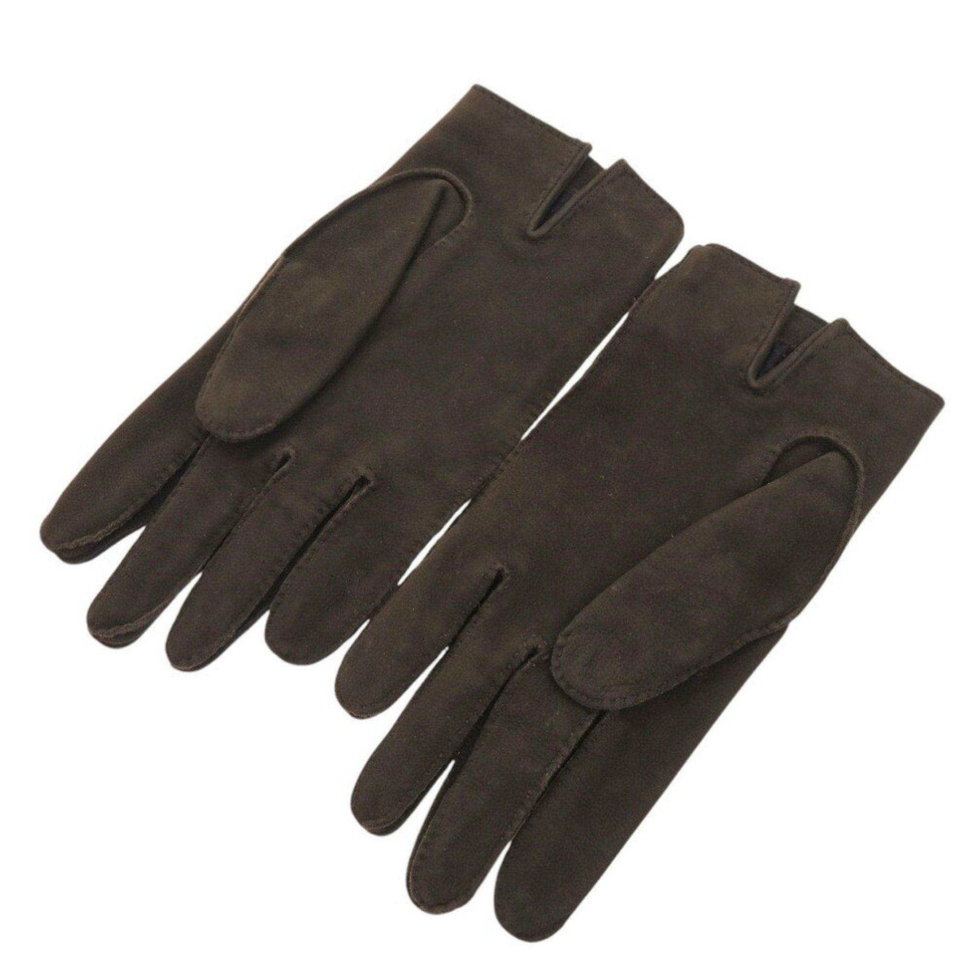 Hermes Hermes lambskin dark brown size 7 1/2 gloves 0620HERMES Size ONE SIZE - 4 Thumbnail