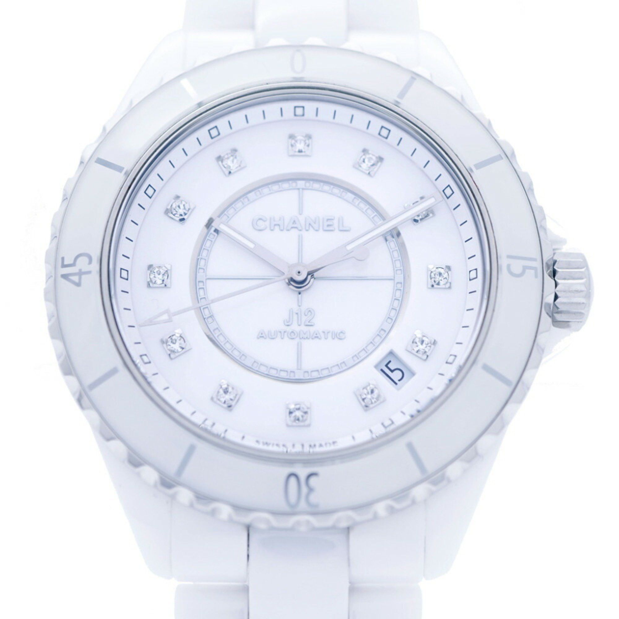 Chanel Chanel J12 12P Diamond H5705 Automatic Watch White Ceramic Dial 0031CHANEL Men's Size ONE SIZE - 2 Thumbnail