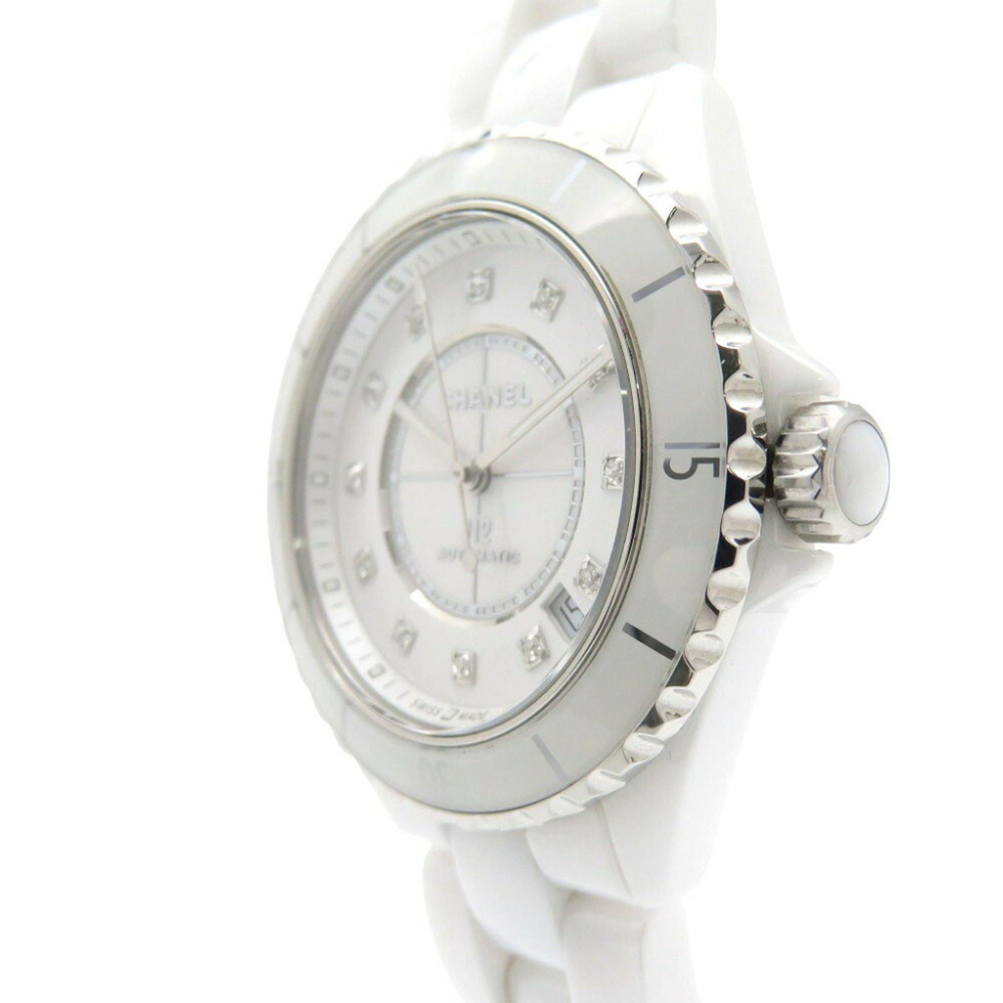 Chanel Chanel J12 12P Diamond H5705 Automatic Watch White Ceramic Dial 0031CHANEL Men's Size ONE SIZE - 3 Thumbnail