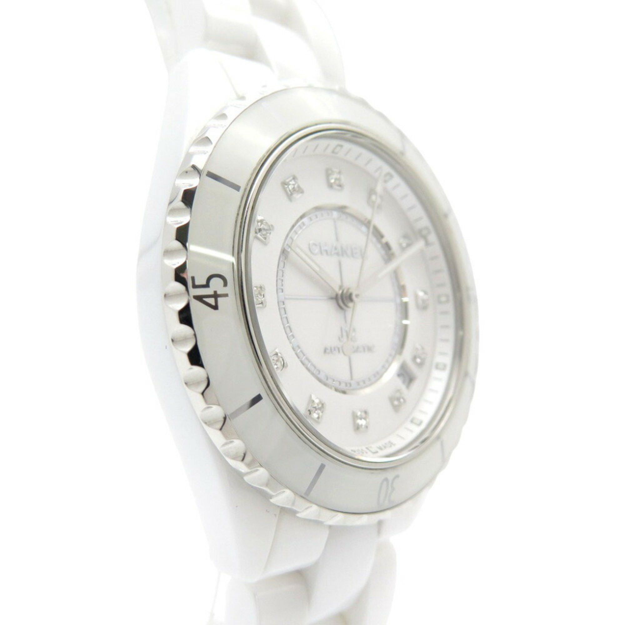 Chanel Chanel J12 12P Diamond H5705 Automatic Watch White Ceramic Dial 0031CHANEL Men's Size ONE SIZE - 4 Thumbnail