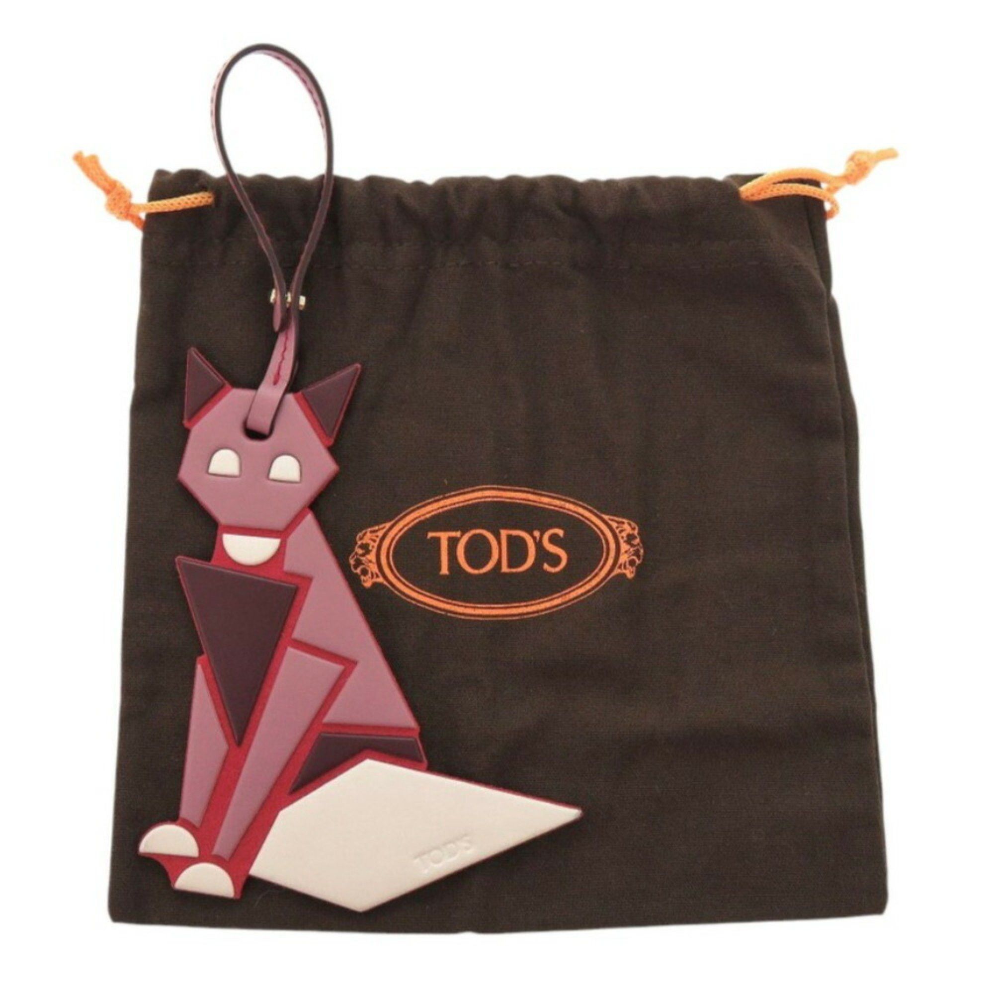 Tod's Tod's Bag Charm Fox Keychain Leather Pink Tsune 1456TOD'S Size ONE SIZE - 3 Thumbnail