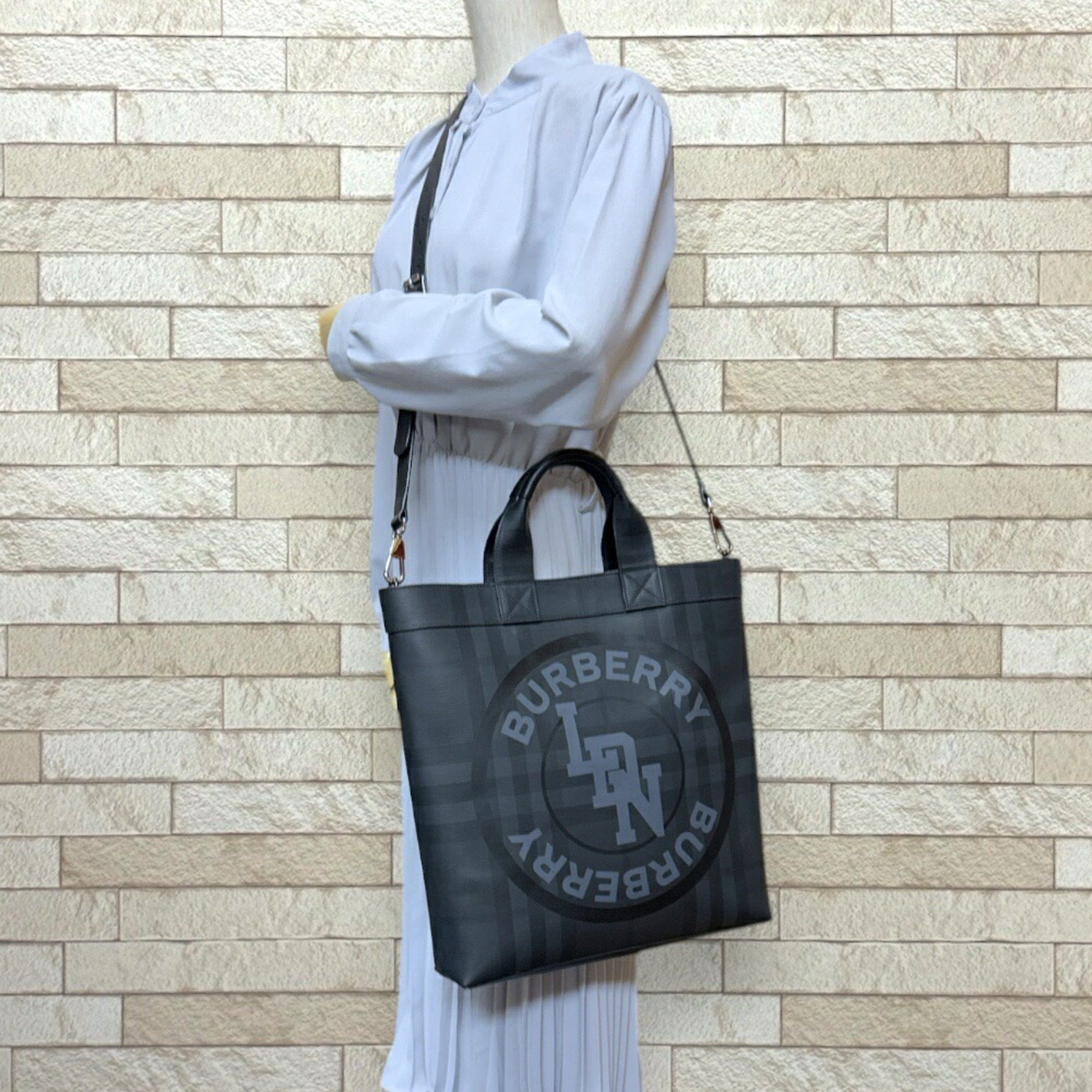 Burberry Burberry London Tech LDN Shoulder Bag PVC 8022519 Grey Men's BURBERRY 2way Size ONE SIZE - 2 Thumbnail