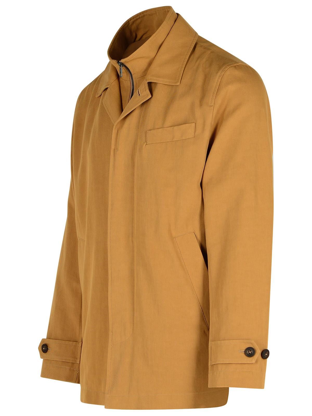 Fay FAY 'Morning' Beige Cotton Blend Jacket Size US XL / EU 56 / 4 - 2 Thumbnail