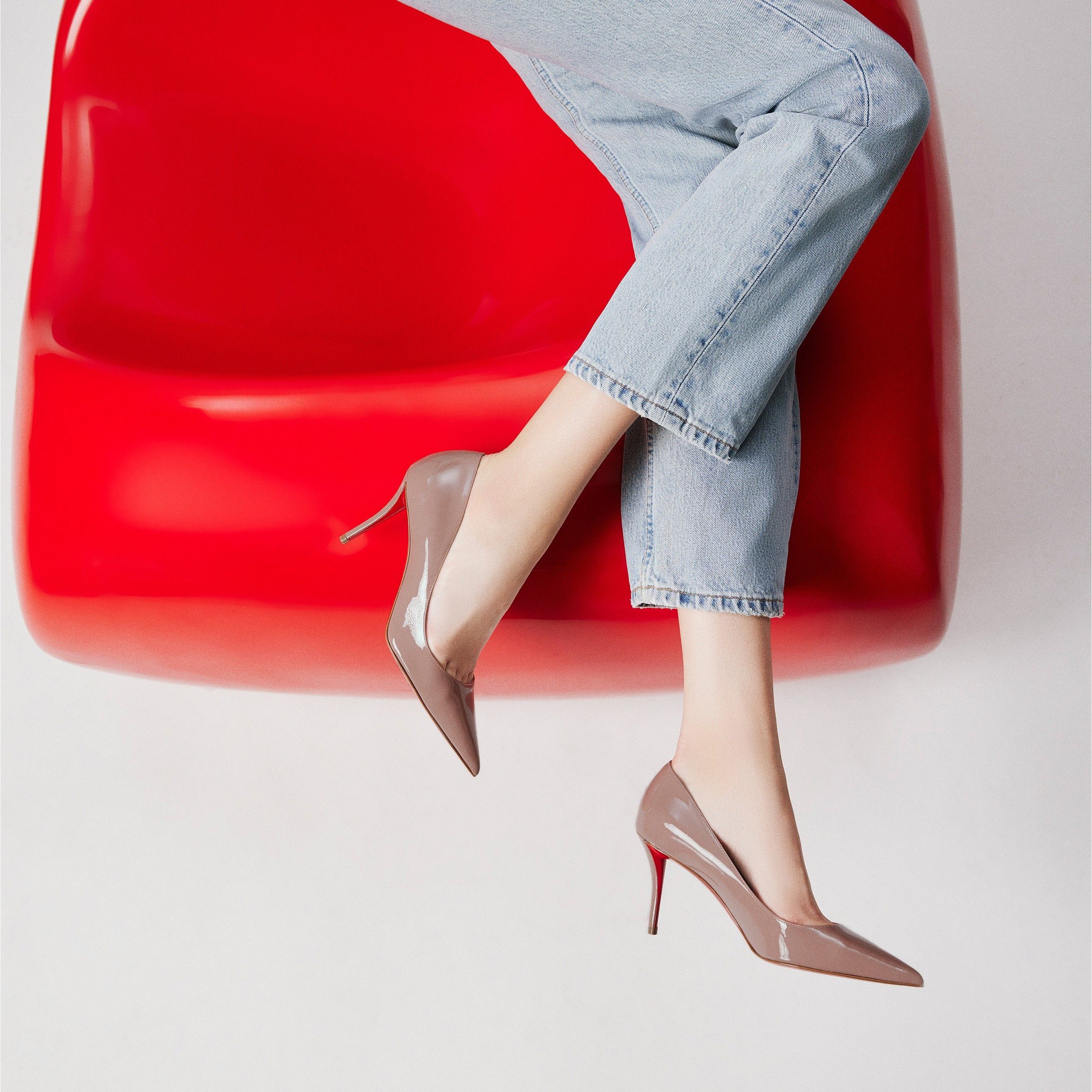 Christian Louboutin Miss Z 80mm Patent Leather Vintage Rose Size US 10 / IT 40 - 2 Thumbnail