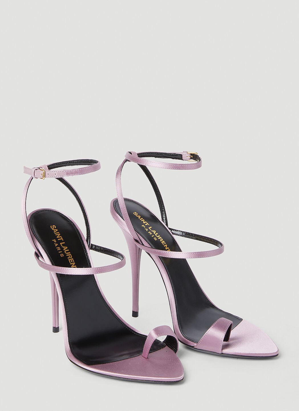 Saint Laurent Paris Dive Sandals in Silk Satin Size US 7.5 / IT 37.5 - 2 Thumbnail
