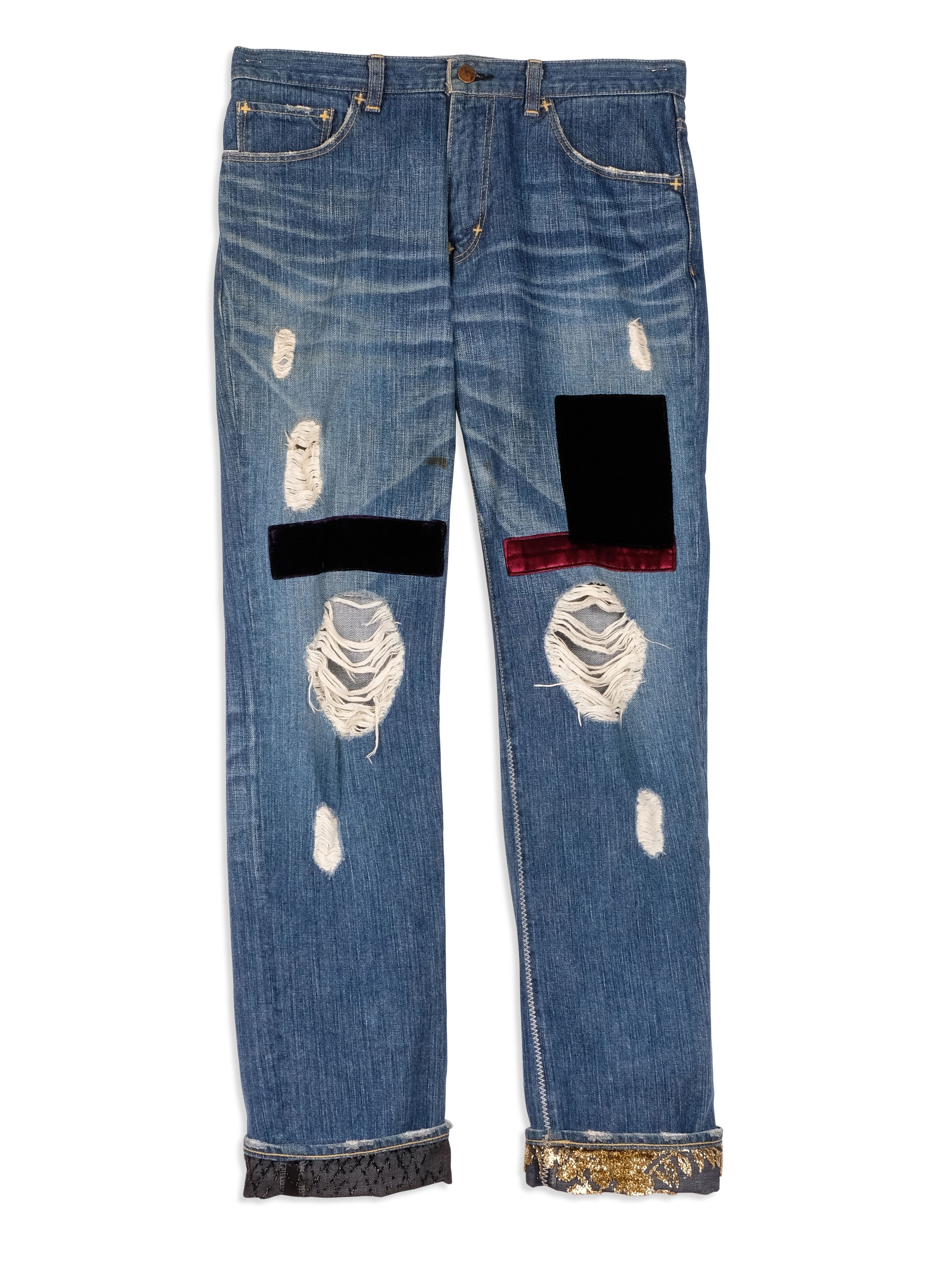 Number (N)ine Kurt Cobain Patchwork Jeans | Grailed
