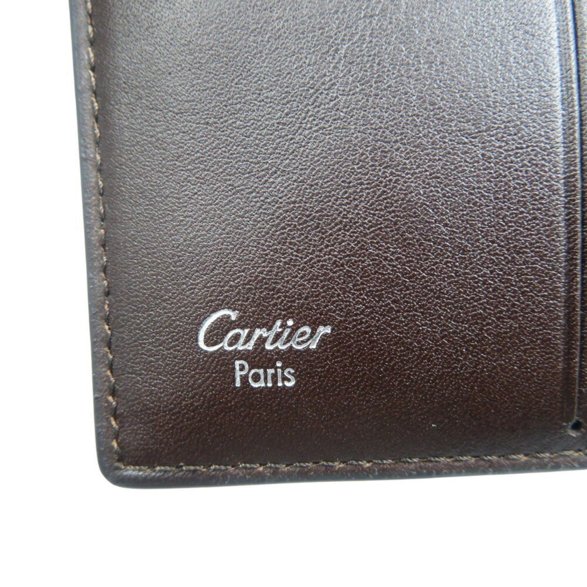 Cartier Cartier Santos Leather Brown Bi-fold Wallet 0571Cartier Size ONE SIZE - 7 Thumbnail