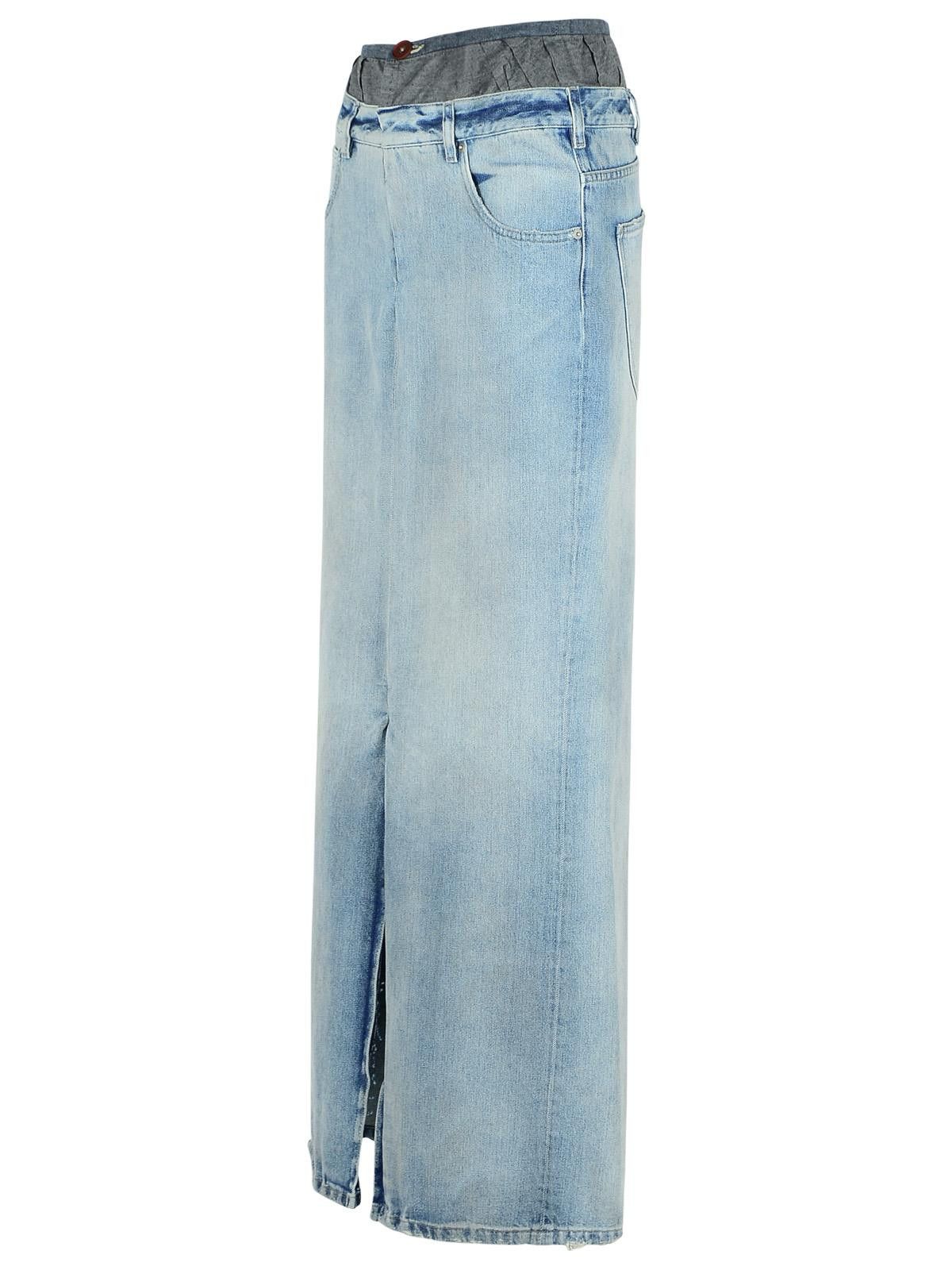 Maison Margiela MAISON MARGIELA Blue Denim Skirt Size 27" / US 4 / IT 40 - 2 Thumbnail