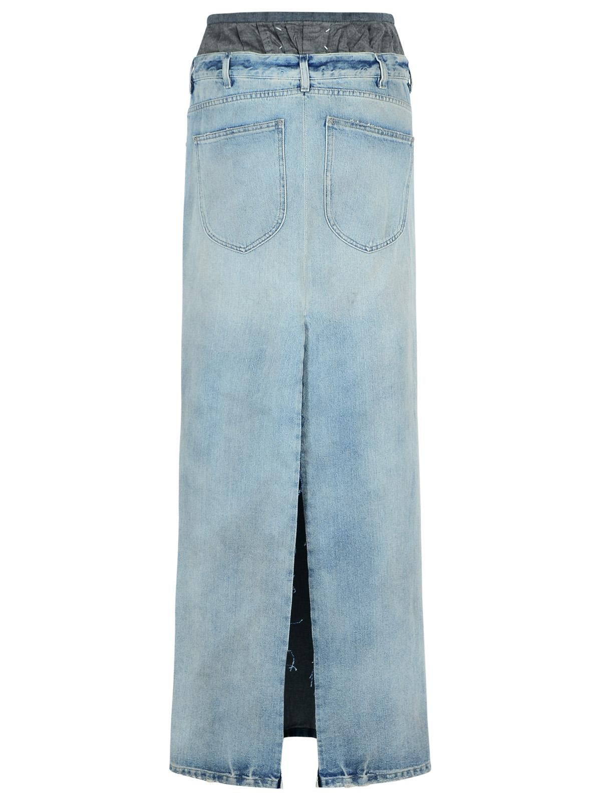 Maison Margiela MAISON MARGIELA Blue Denim Skirt Size 27" / US 4 / IT 40 - 3 Thumbnail
