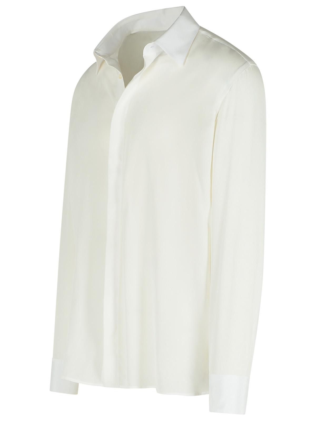 Laneus LANEUS Cream Linen Shirt Size US XXL / EU 58 / 5 - 2 Thumbnail