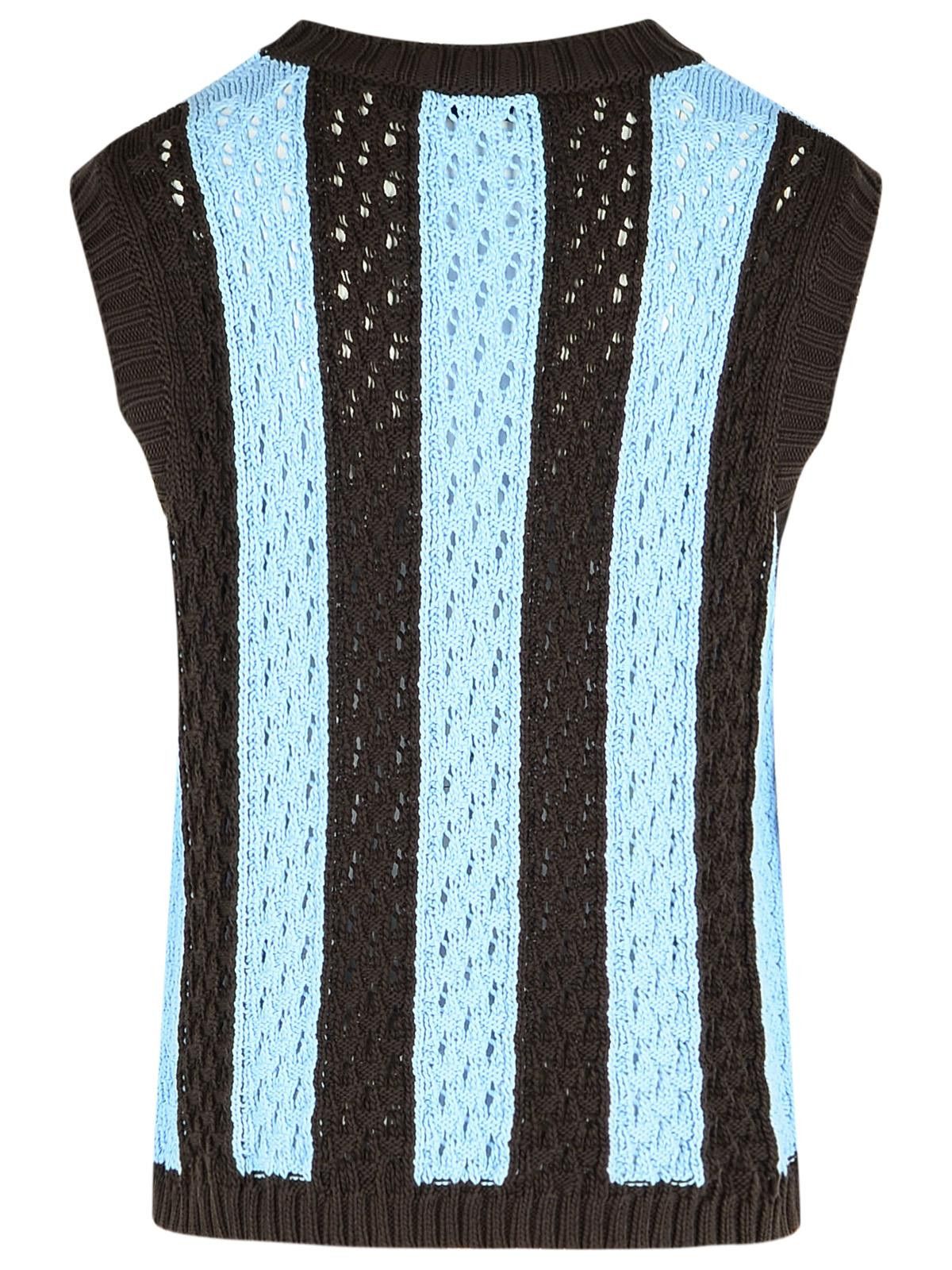 Laneus LANEUS Light Blue Cotton Vest Size US S / EU 44-46 / 1 - 3 Thumbnail