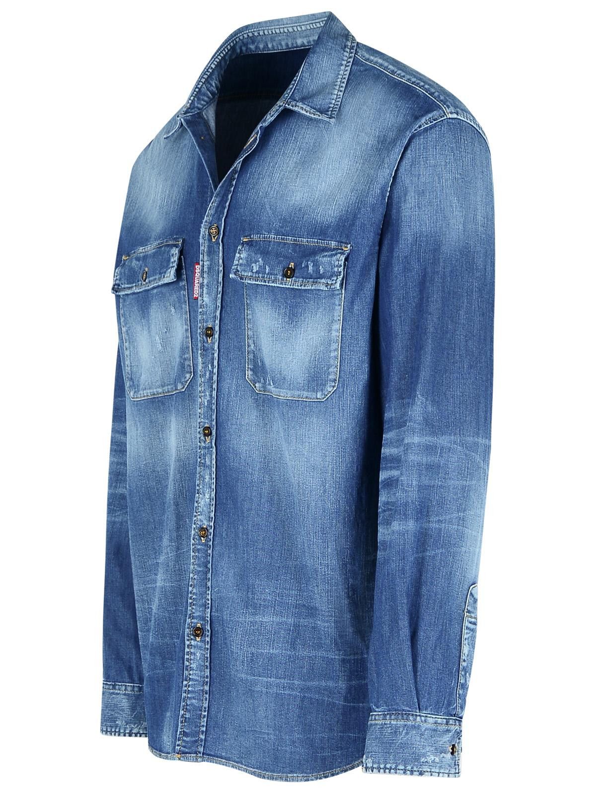 Dsquared2 DSQUARED2 Light Blue Denim Shirt Size US L / EU 52-54 / 3 - 2 Thumbnail