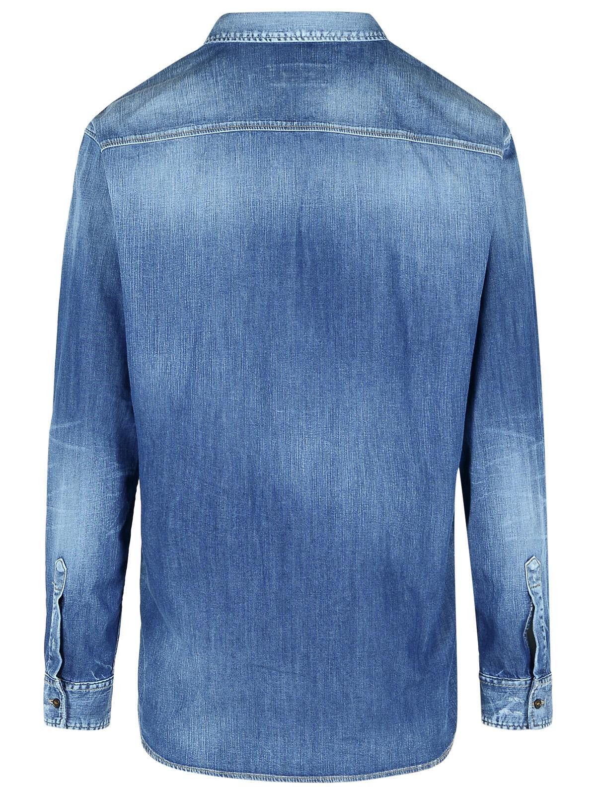 Dsquared2 DSQUARED2 Light Blue Denim Shirt Size US L / EU 52-54 / 3 - 3 Thumbnail