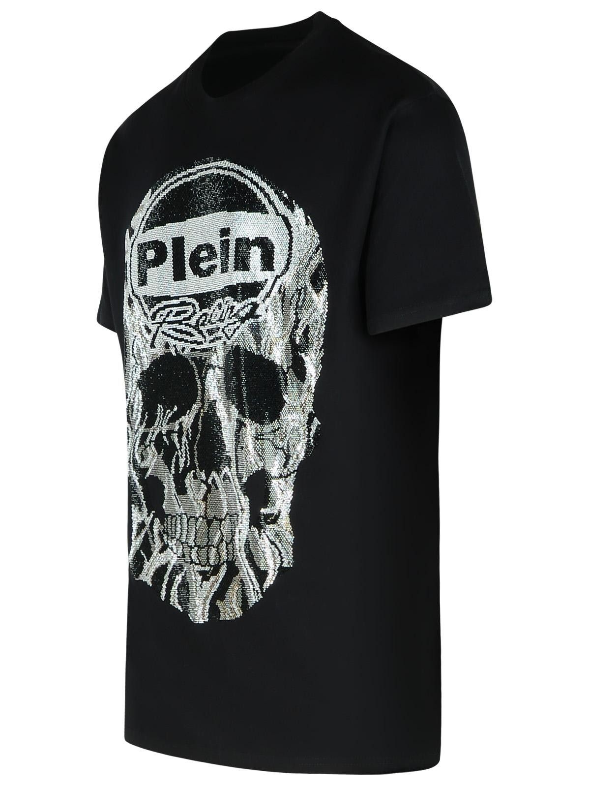 Philipp Plein PHILIPP PLEIN 'Skull Strass' Black Cotton T-Shirt Size US L / EU 52-54 / 3 - 2 Thumbnail