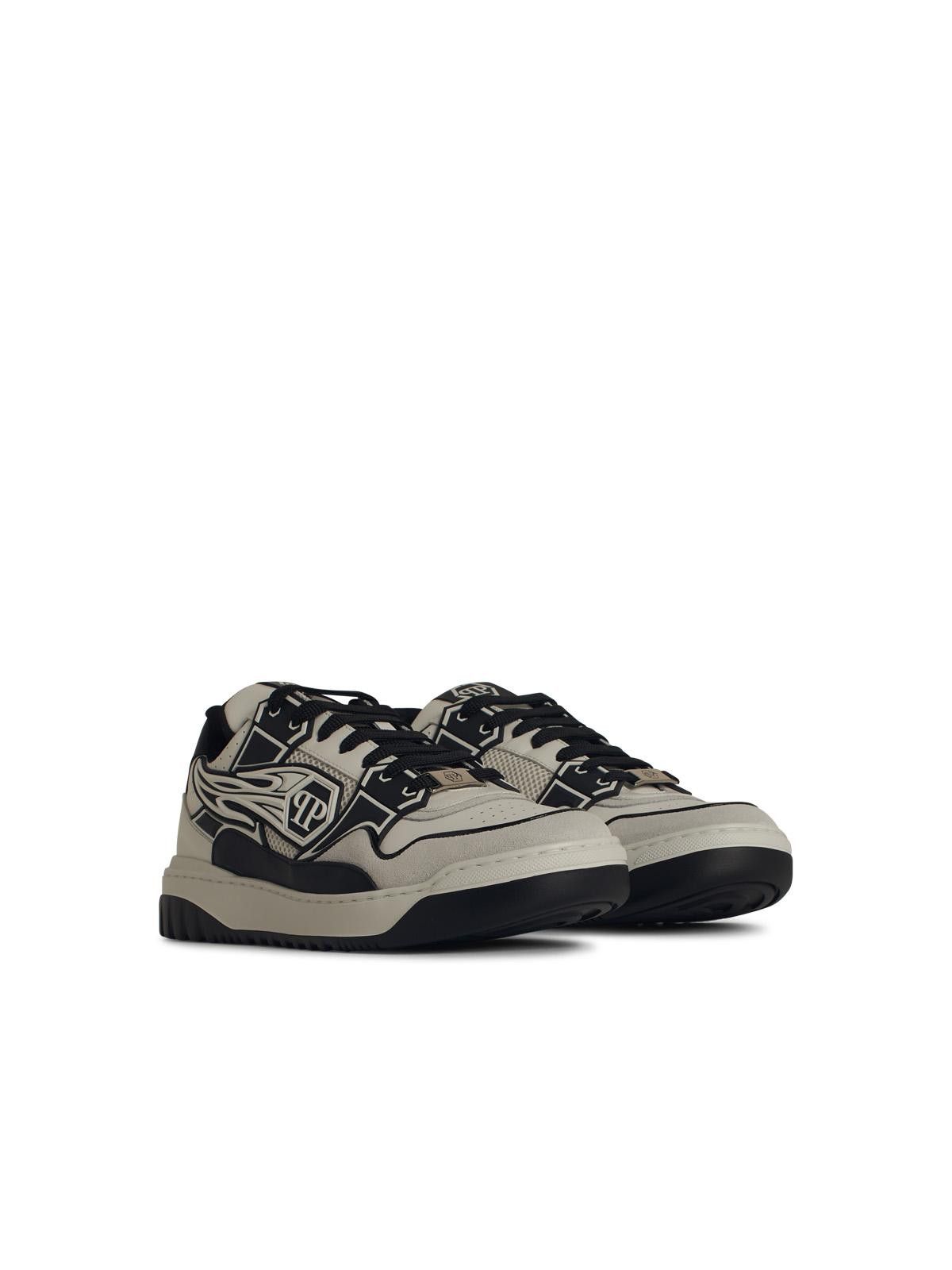 Philipp Plein PHILIPP PLEIN 'Hexagon' White Leather Sneakers Size US 9 / EU 42 - 2 Thumbnail