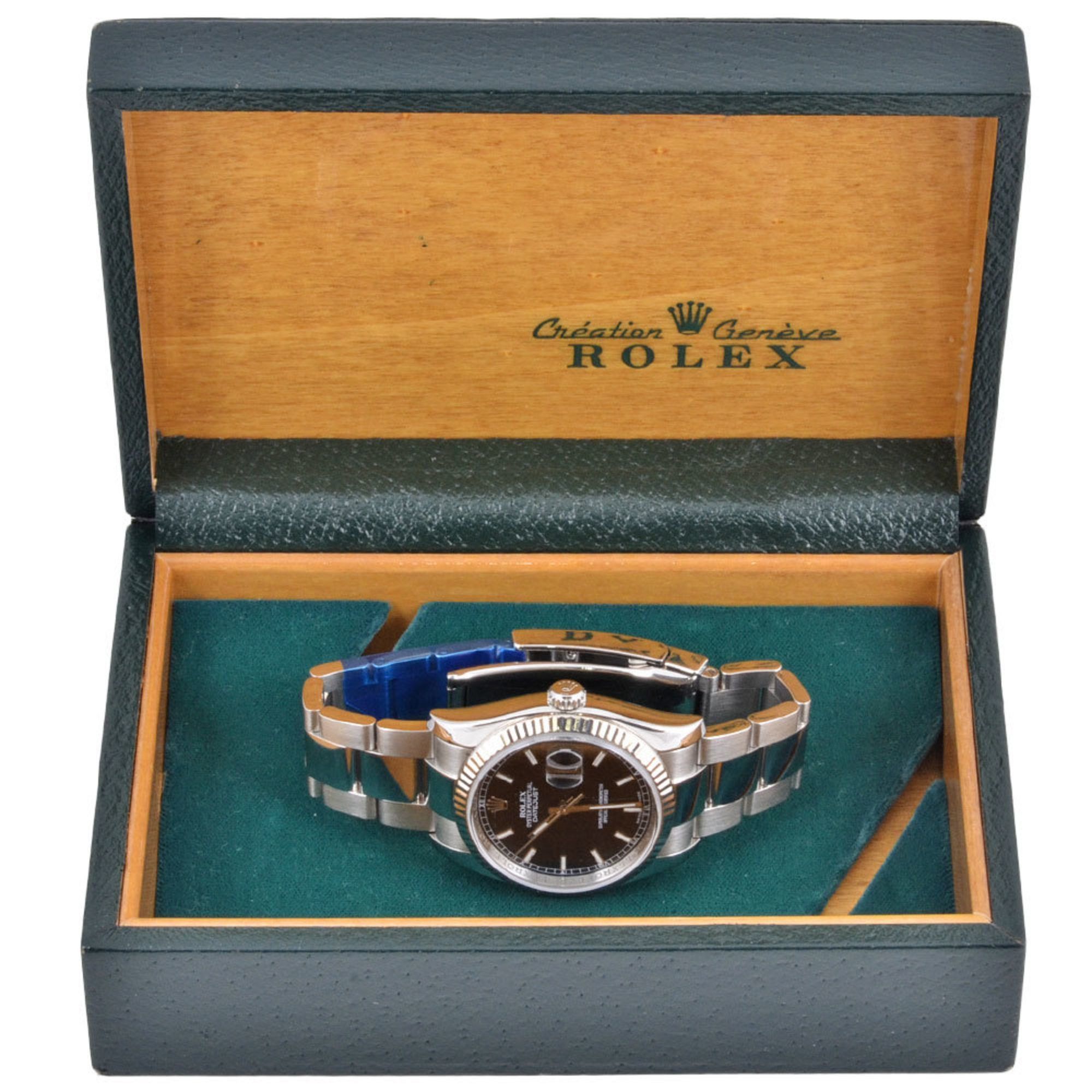 Rolex Rolex 116234 Datejust Z series (manufactured around 2006) Automatic watch, black dial, WG x SS, men's Size ONE SIZE - 10 Thumbnail