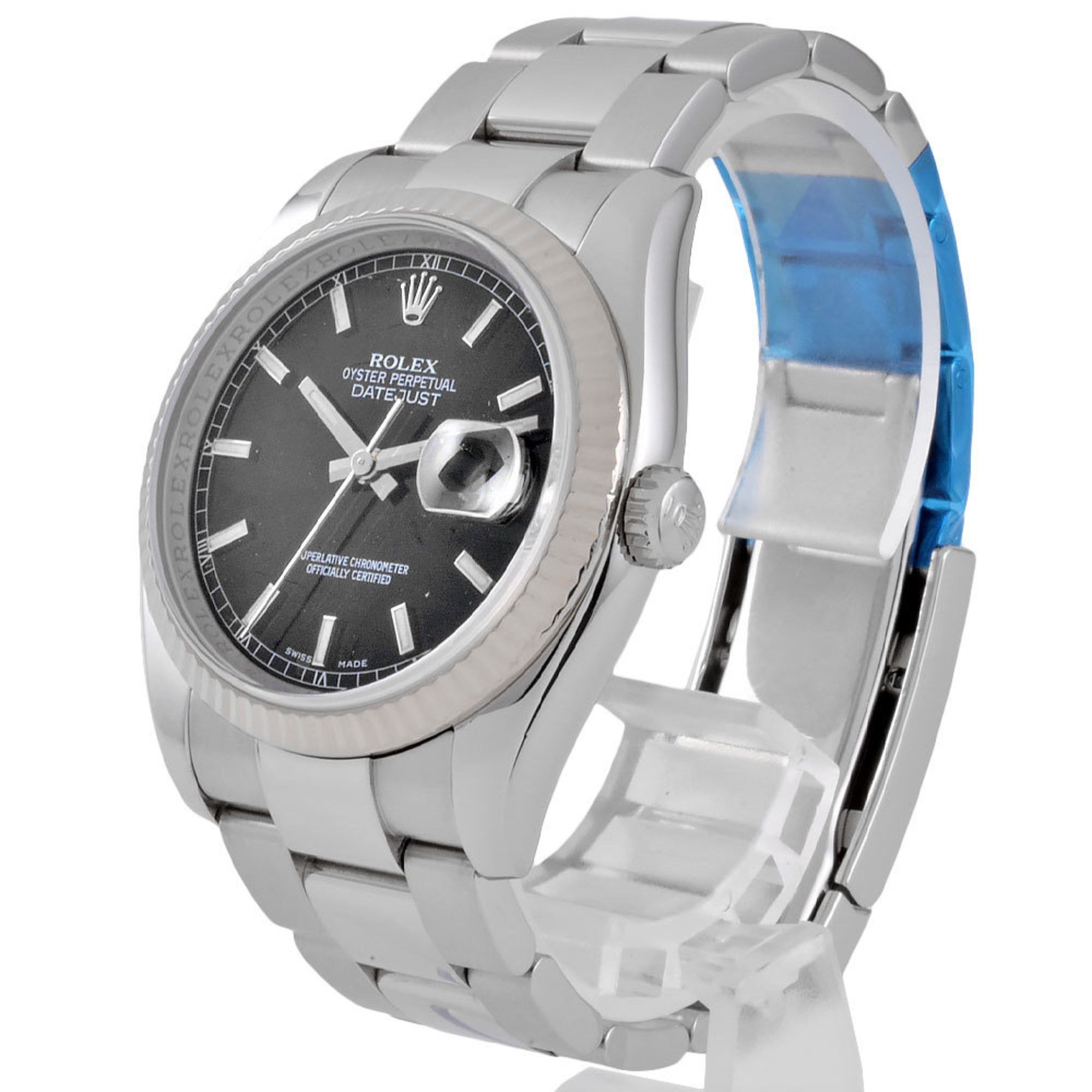 Rolex Rolex 116234 Datejust Z series (manufactured around 2006) Automatic watch, black dial, WG x SS, men's Size ONE SIZE - 2 Thumbnail