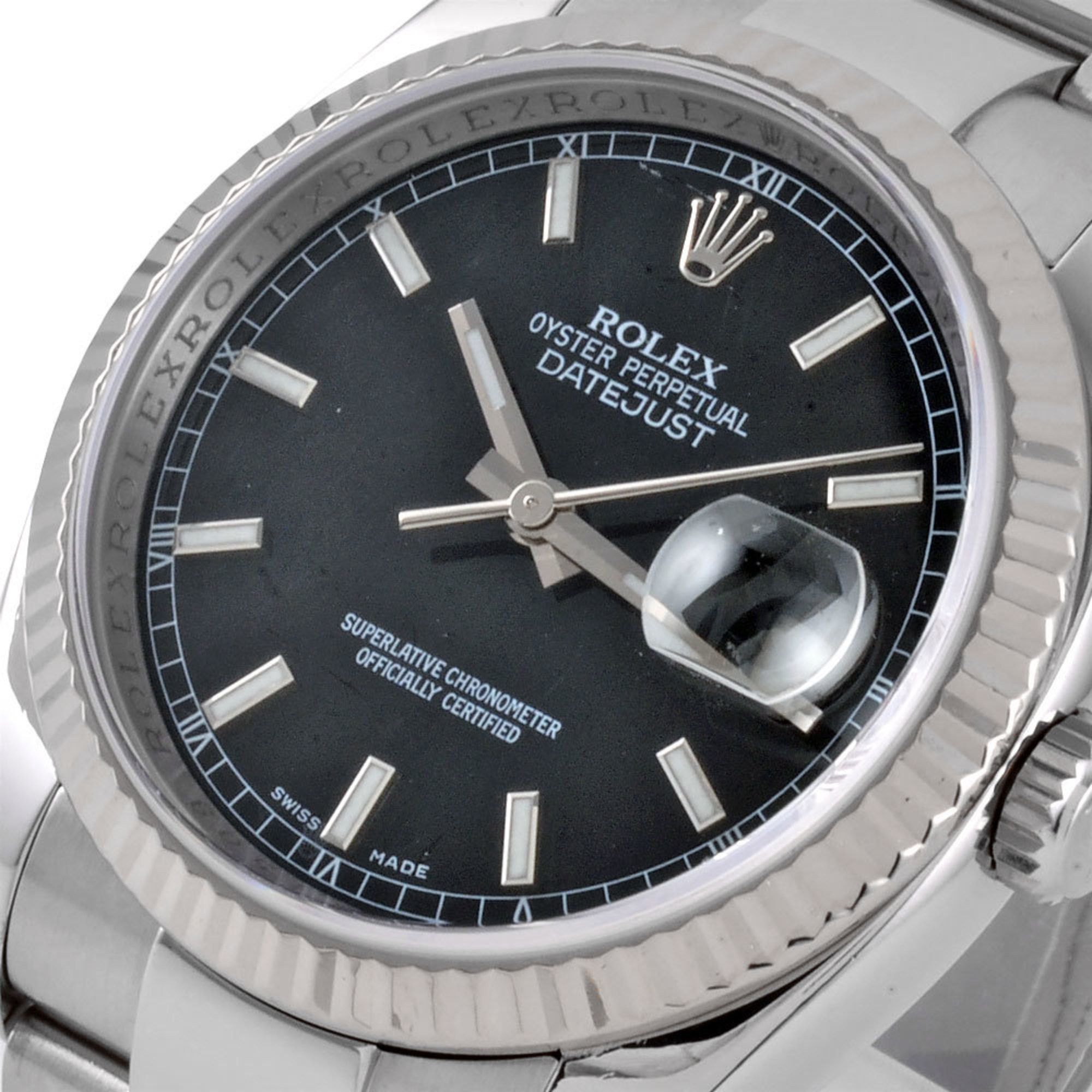 Rolex Rolex 116234 Datejust Z series (manufactured around 2006) Automatic watch, black dial, WG x SS, men's Size ONE SIZE - 8 Thumbnail