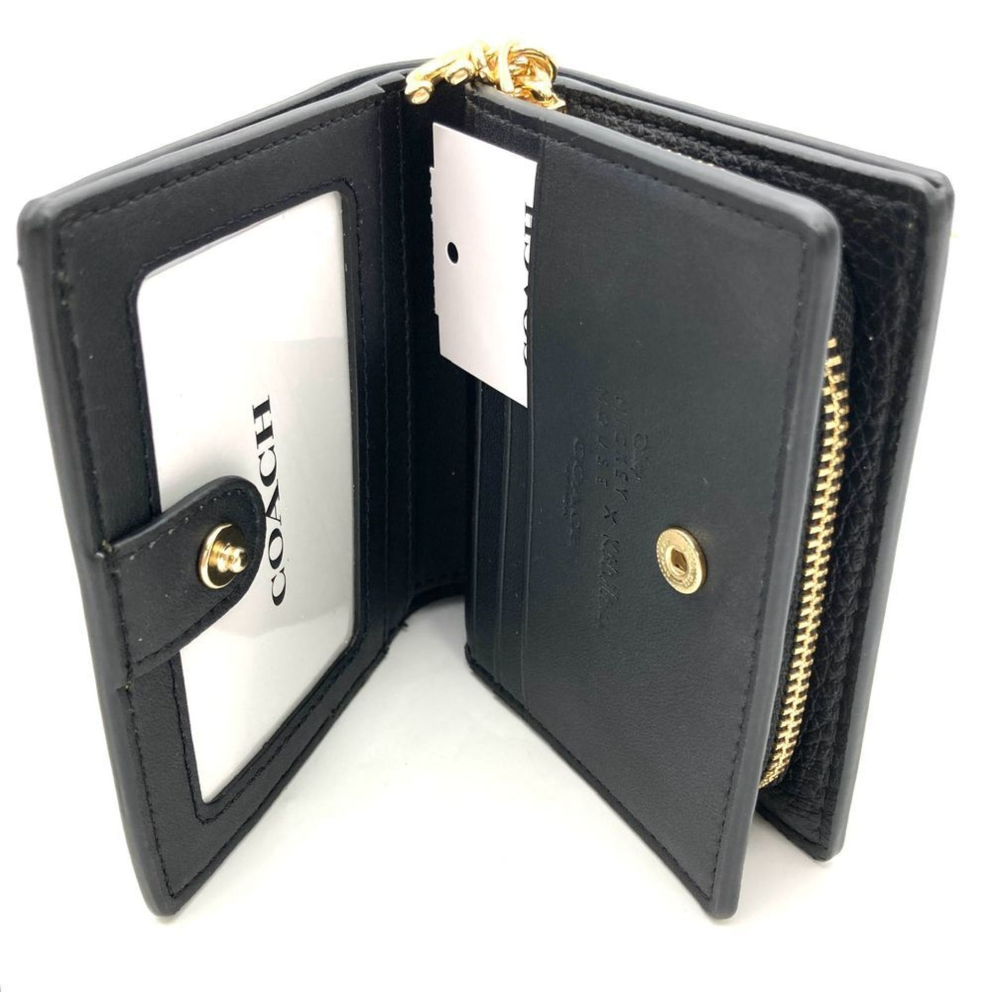 Coach Coach Disney Keith Haring Mickey Mouse Bi-fold Wallet Leather C7446 Yellow Size ONE SIZE - 3 Thumbnail