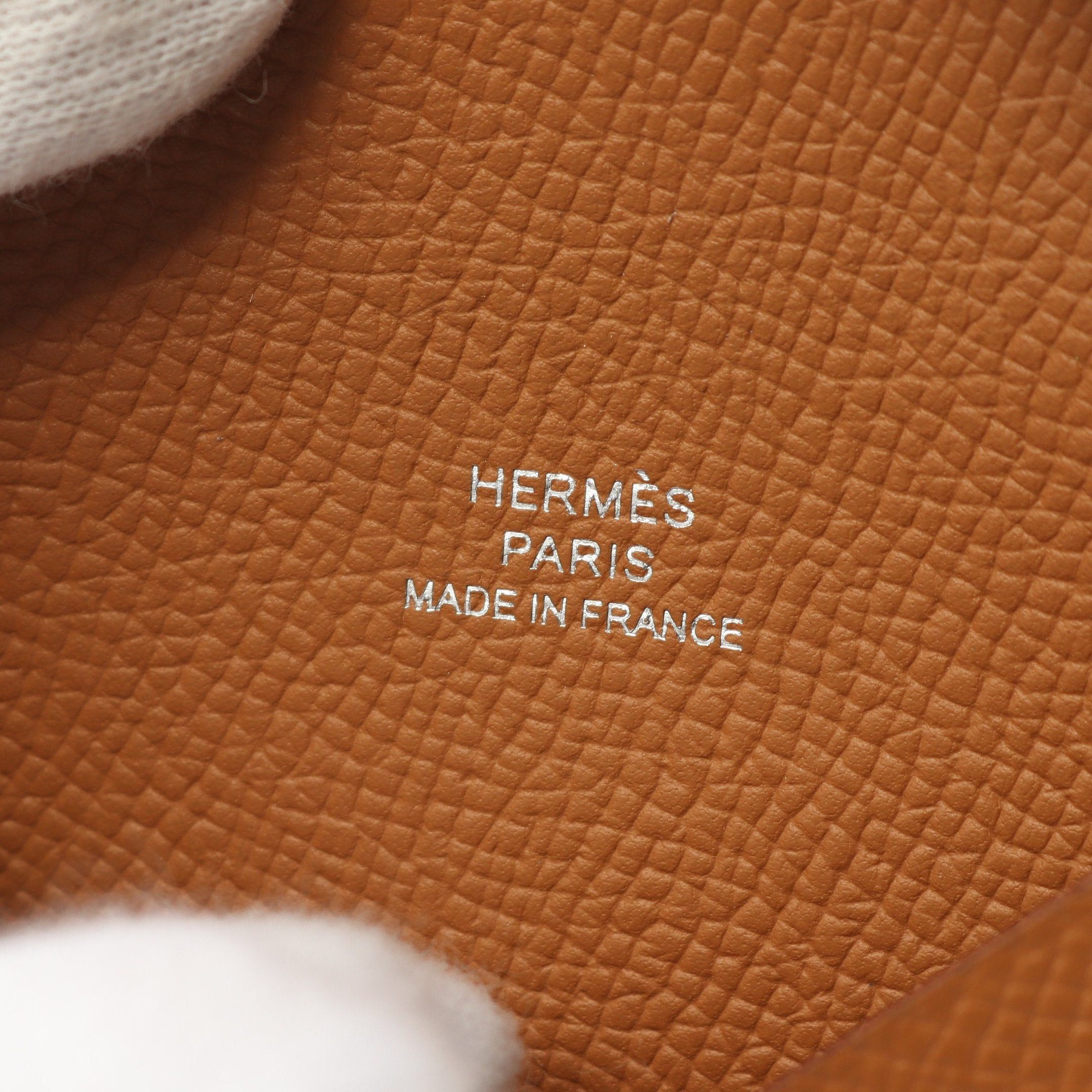 Hermes Hermes Calvi Gold Coin Purse Veau Epsom Light Brown Silver Hardware B Stamp Size ONE SIZE - 4 Thumbnail